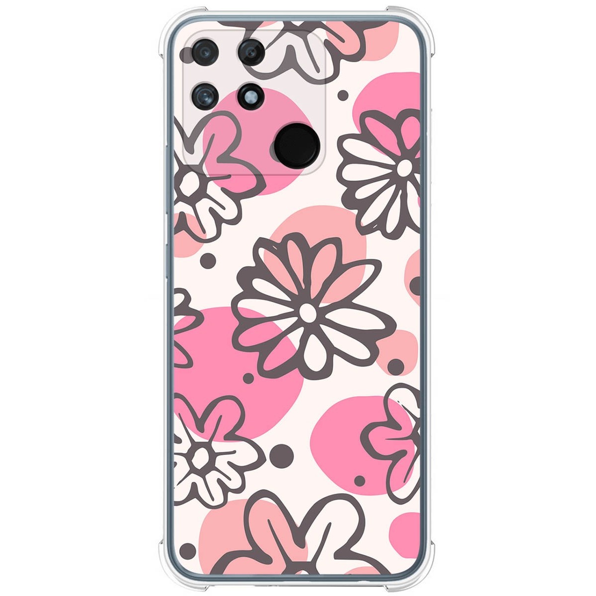 Funda Silicona Antigolpes para Realme Narzo 50A diseño Flores 09 Dibujos