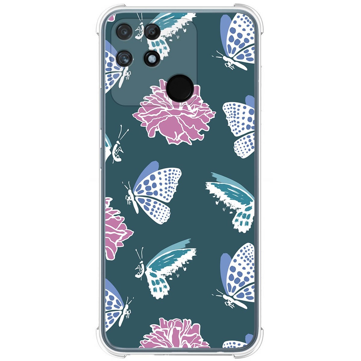 Funda Silicona Antigolpes para Realme Narzo 50A diseño Flores 10 Dibujos