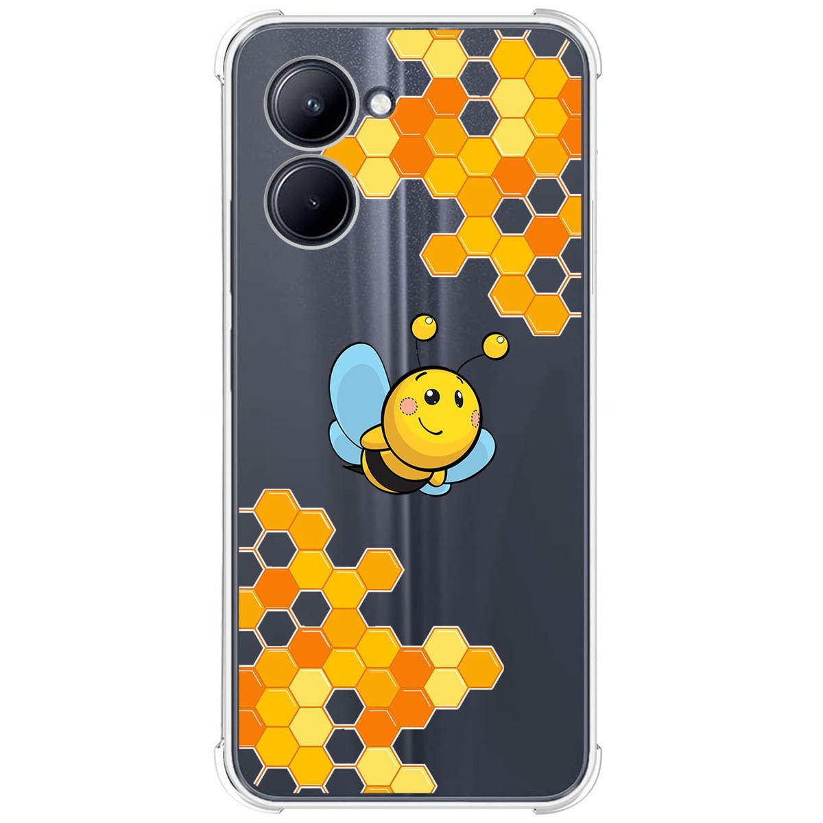 Funda Silicona Antigolpes para Realme C33 diseño Abeja Dibujos