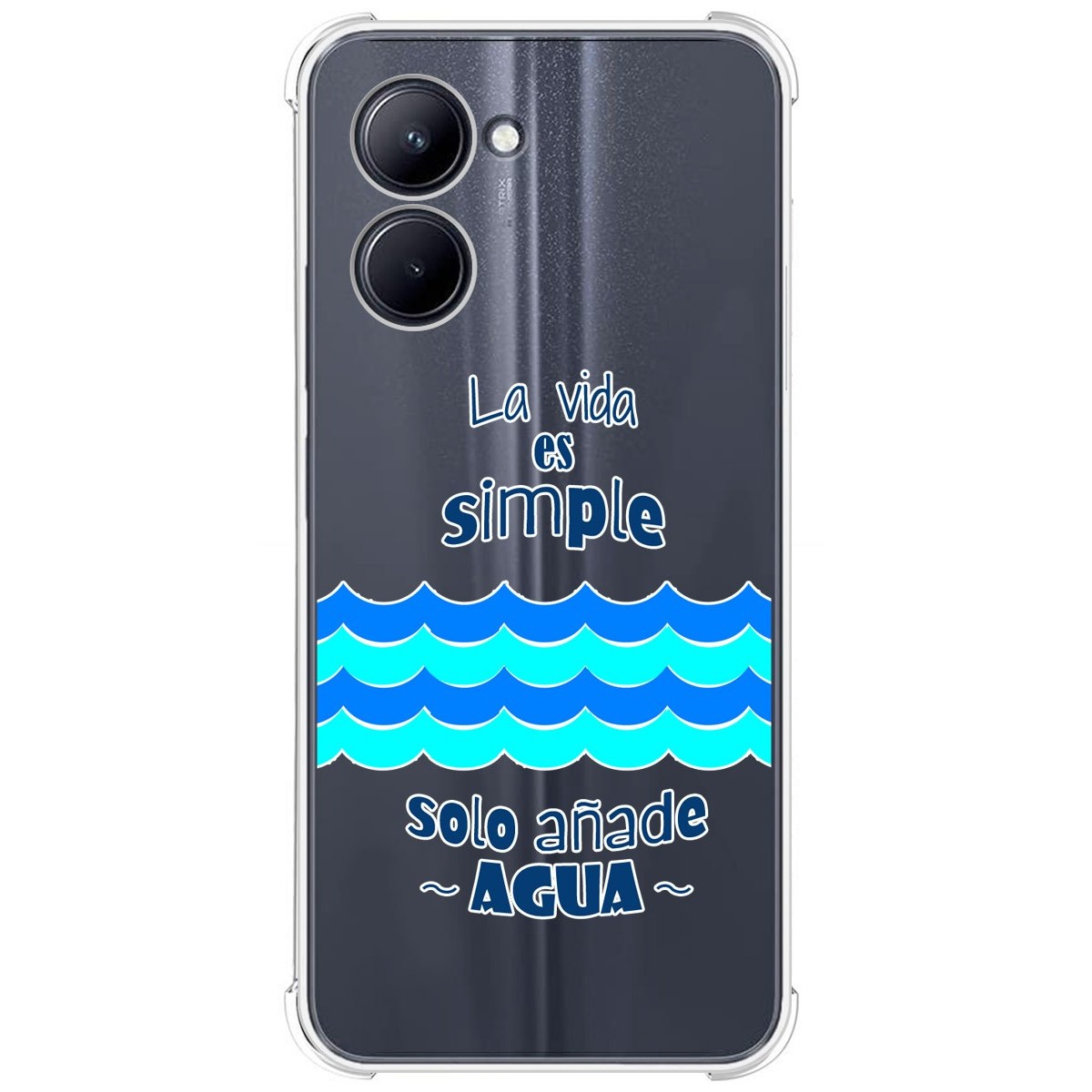 Funda Silicona Antigolpes para Realme C33 diseño Agua Dibujos