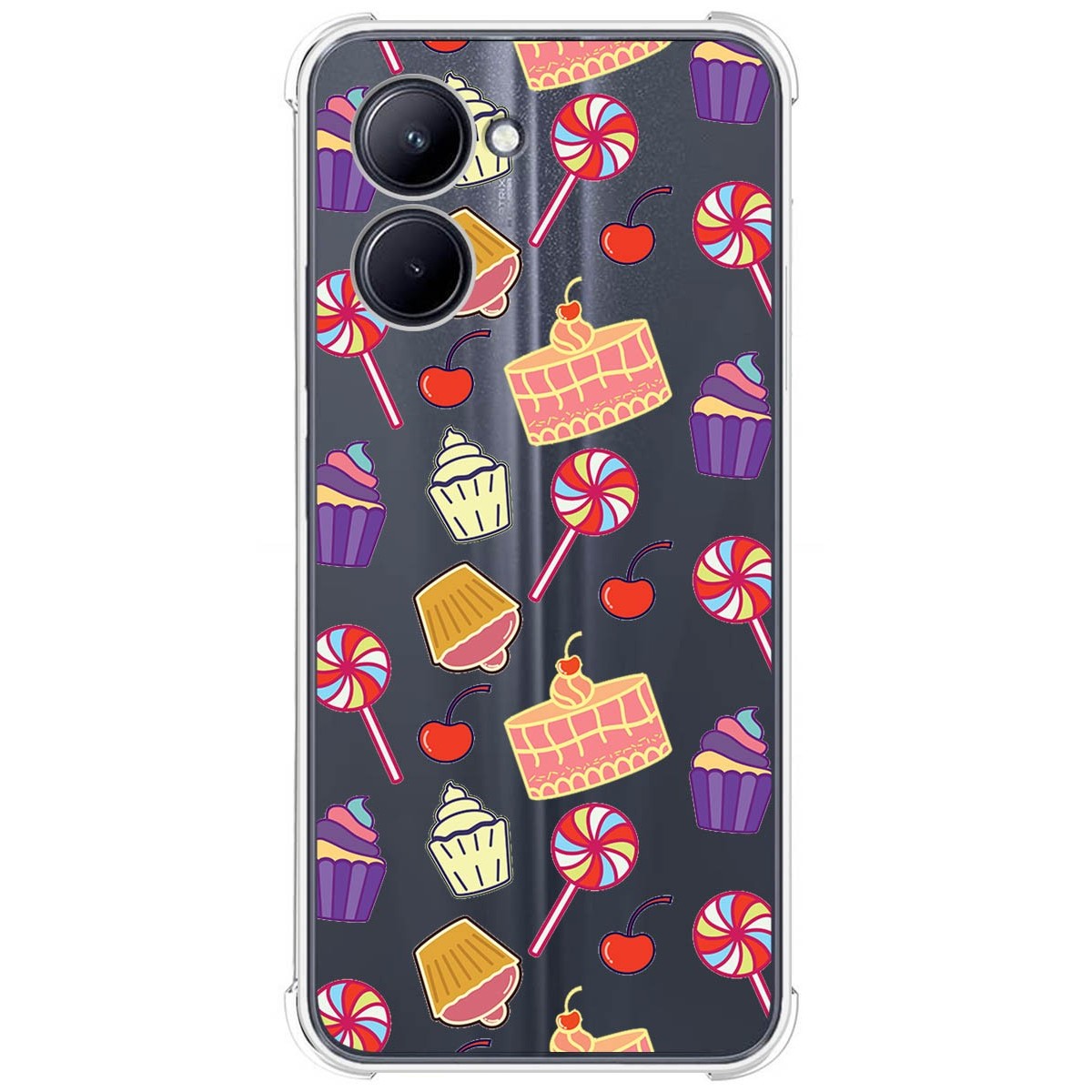 Funda Silicona Antigolpes para Realme C33 diseño Dulces 01 Dibujos
