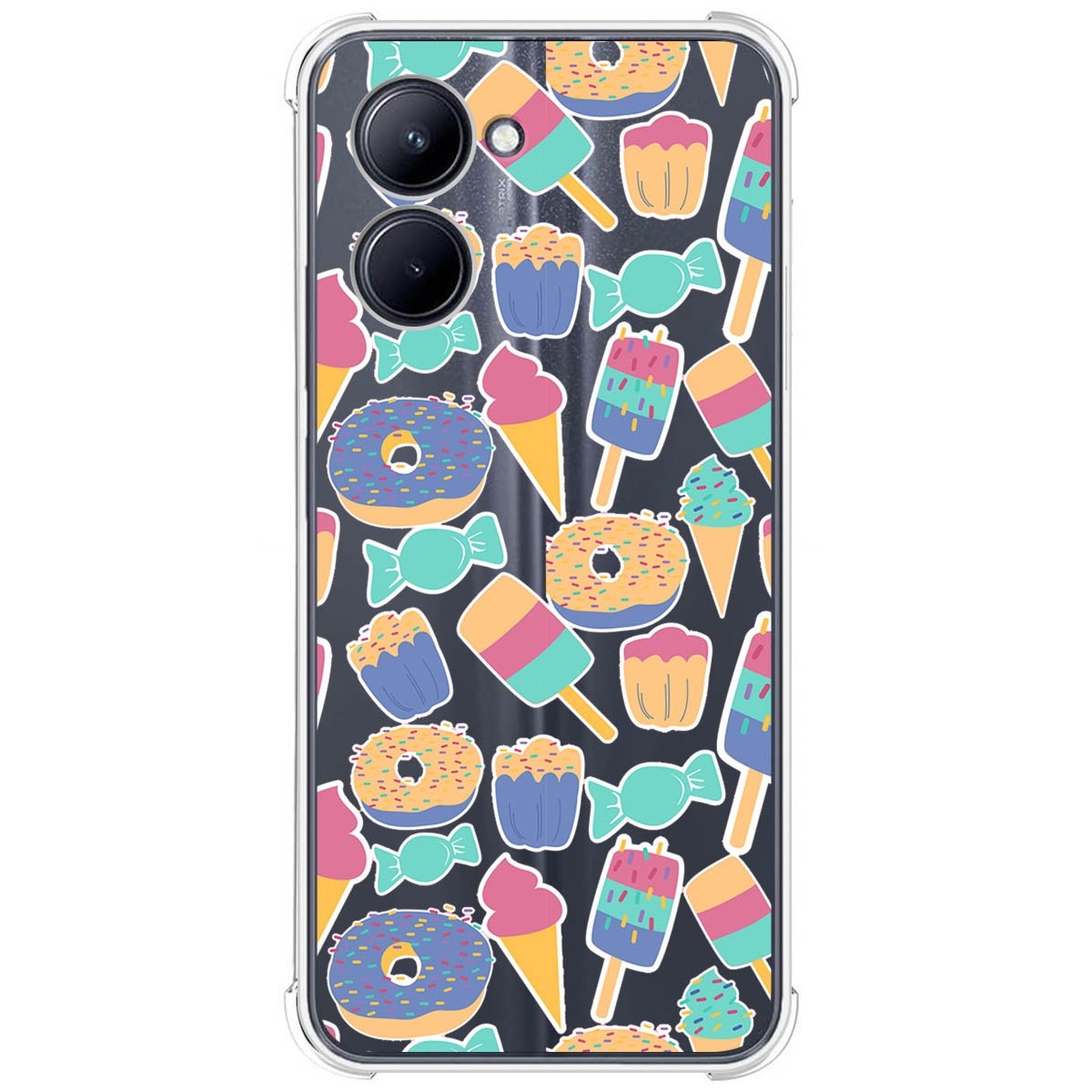 Funda Silicona Antigolpes para Realme C33 diseño Dulces 02 Dibujos