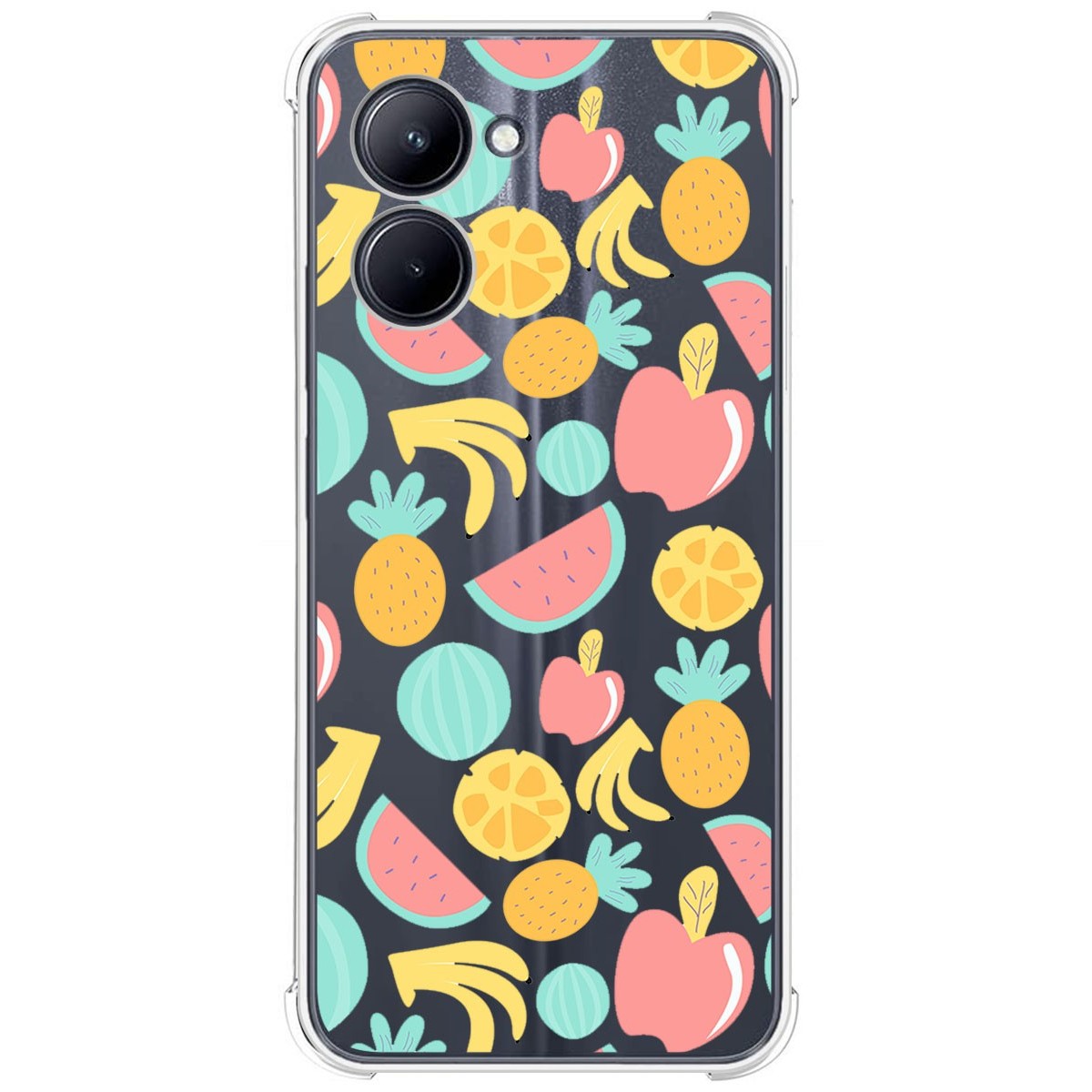 Funda Silicona Antigolpes para Realme C33 diseño Frutas 02 Dibujos