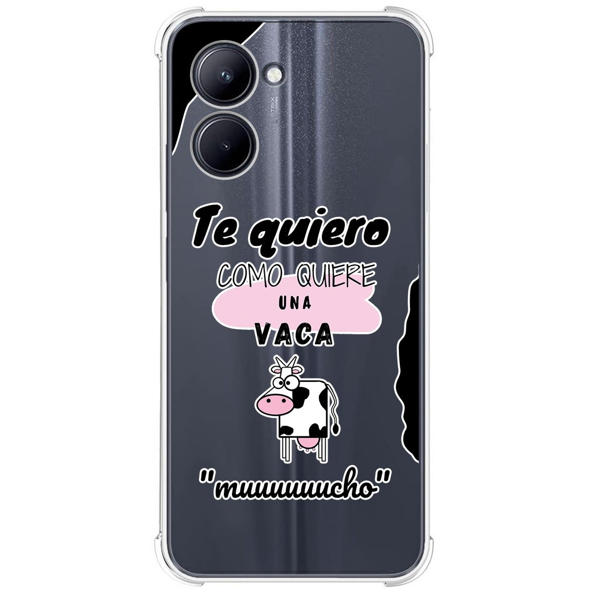 Funda Silicona Antigolpes para Realme C33 diseño Vaca Dibujos