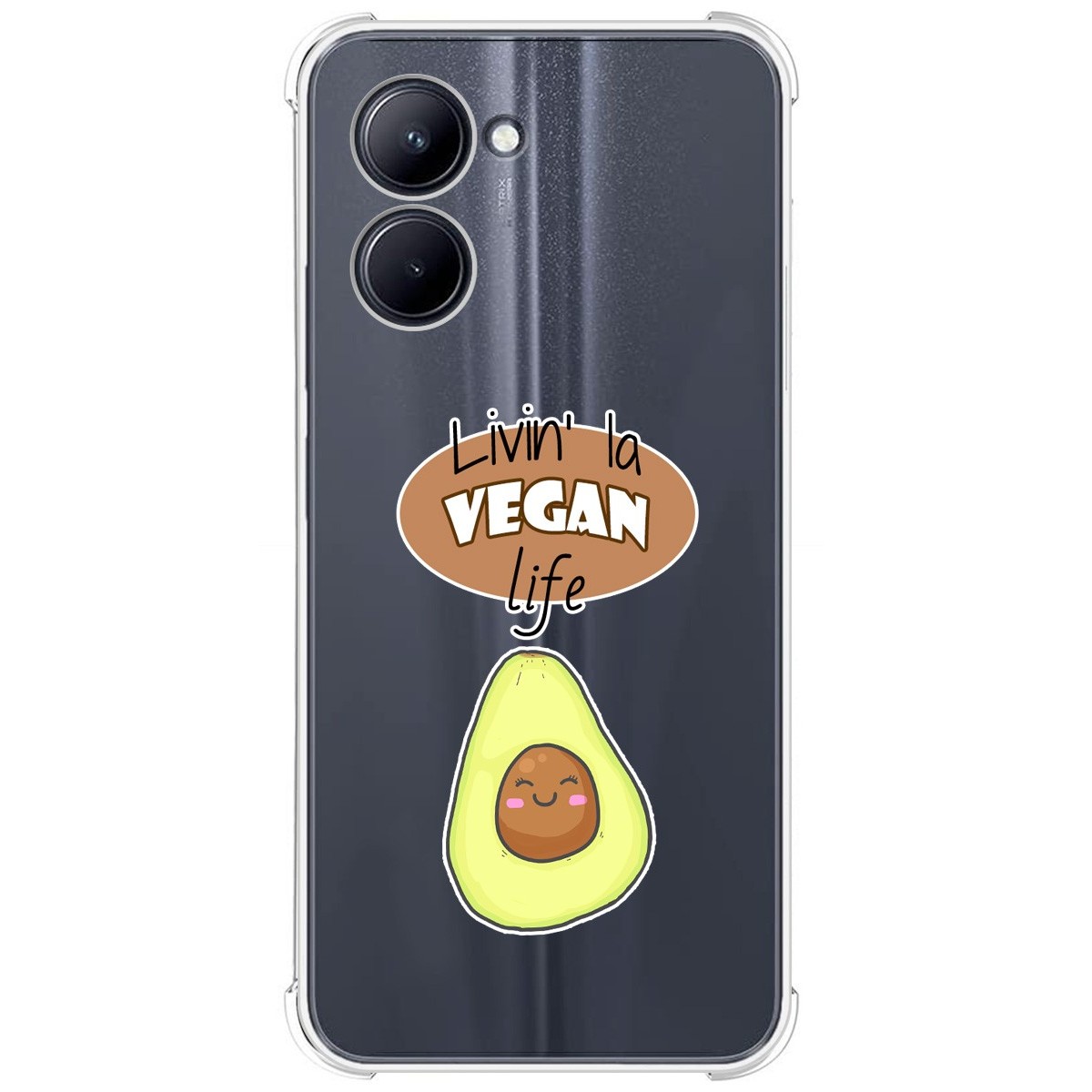 Funda Silicona Antigolpes para Realme C33 diseño Vegan Life Dibujos
