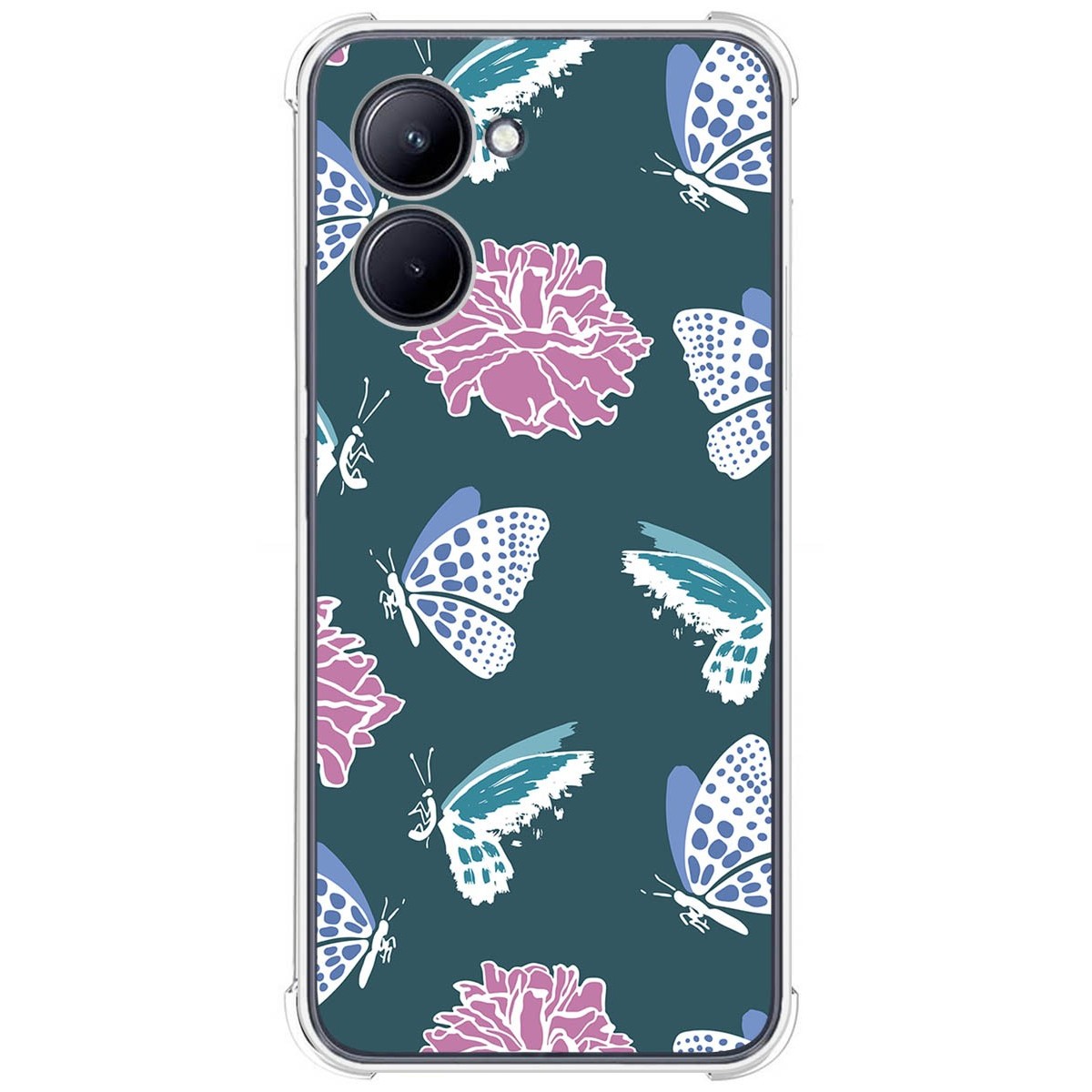 Funda Silicona Antigolpes para Realme C33 diseño Flores 10 Dibujos