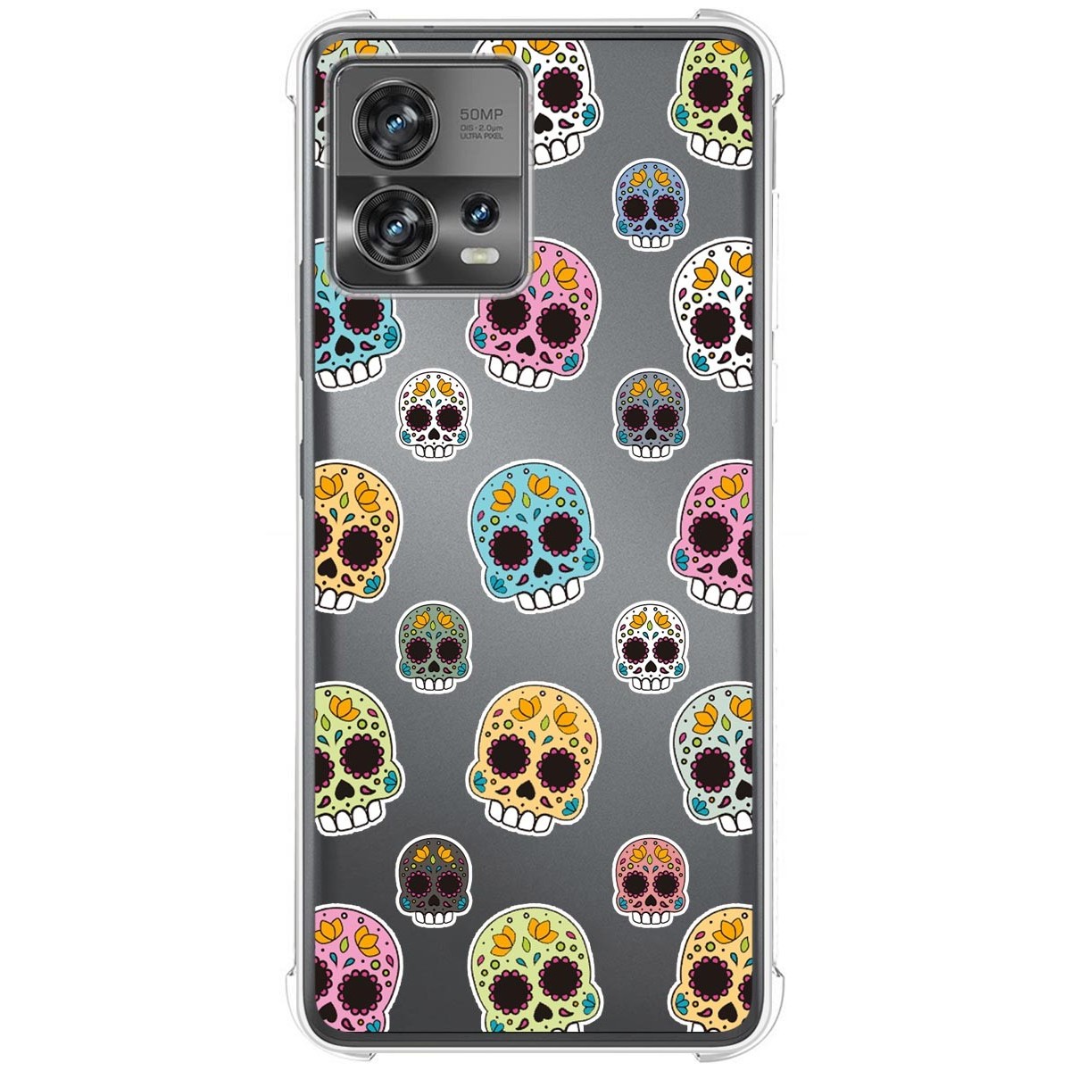 Funda Silicona Antigolpes para Motorola Edge 30 Fusion 5G diseño Catrina Dibujos