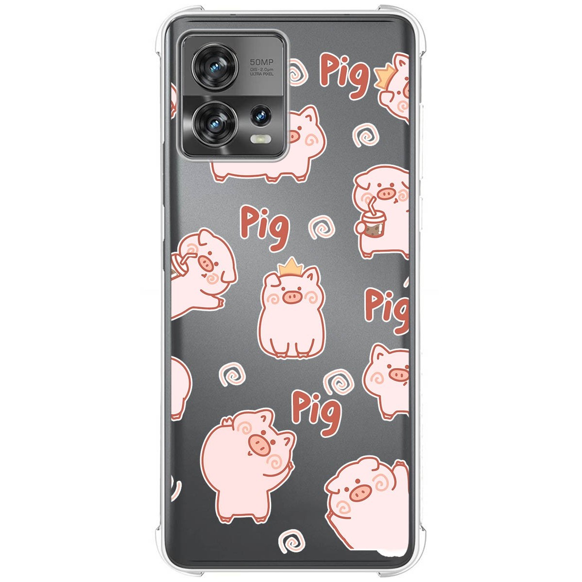 Funda Silicona Antigolpes para Motorola Edge 30 Fusion 5G diseño Cerdos Dibujos