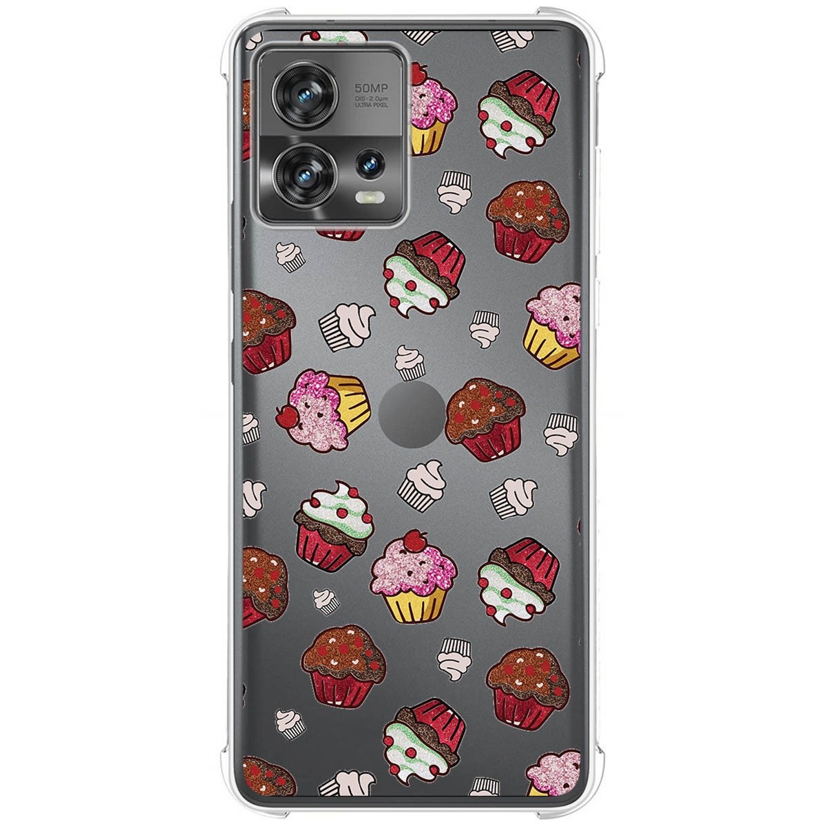 Funda Silicona Antigolpes para Motorola Edge 30 Fusion 5G diseño Muffins Dibujos