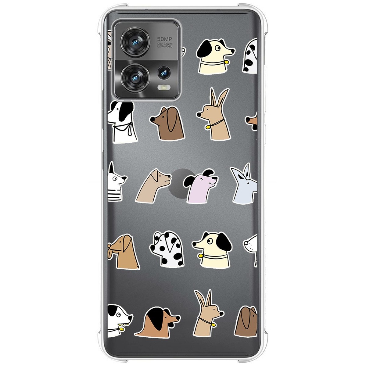 Funda Silicona Antigolpes para Motorola Edge 30 Fusion 5G diseño Perros Dibujos