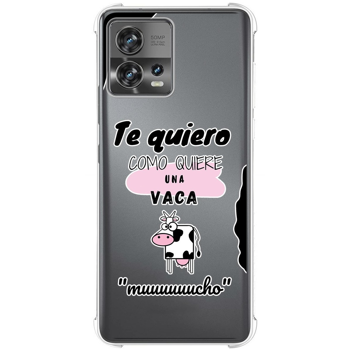 Funda Silicona Antigolpes para Motorola Edge 30 Fusion 5G diseño Vaca Dibujos