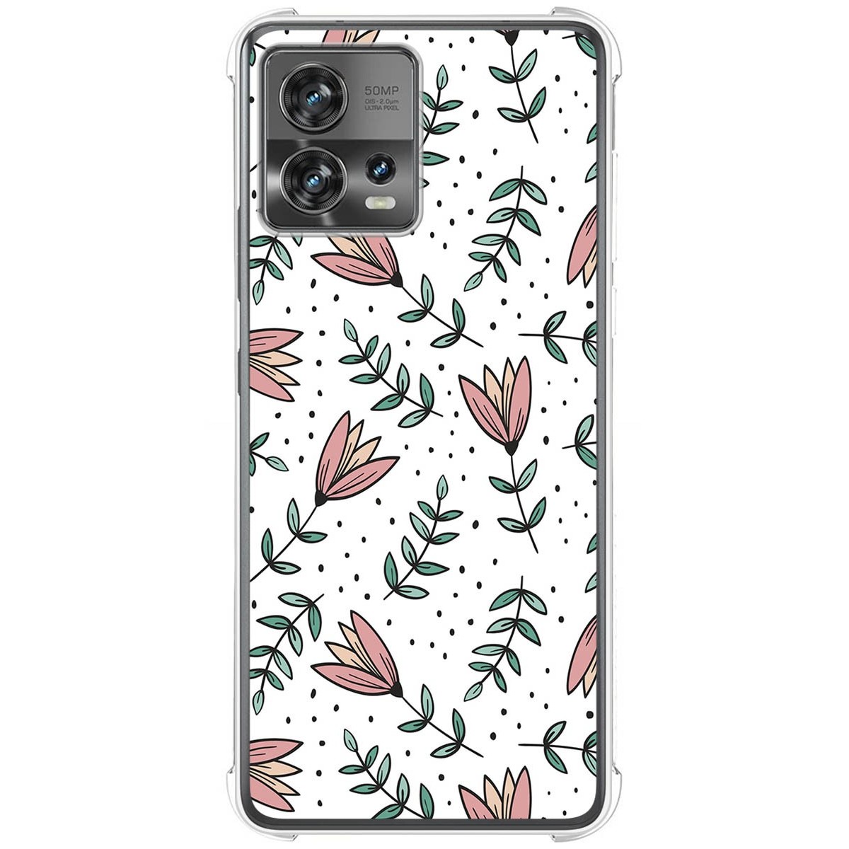 Funda Silicona Antigolpes para Motorola Edge 30 Fusion 5G diseño Flores 01 Dibujos
