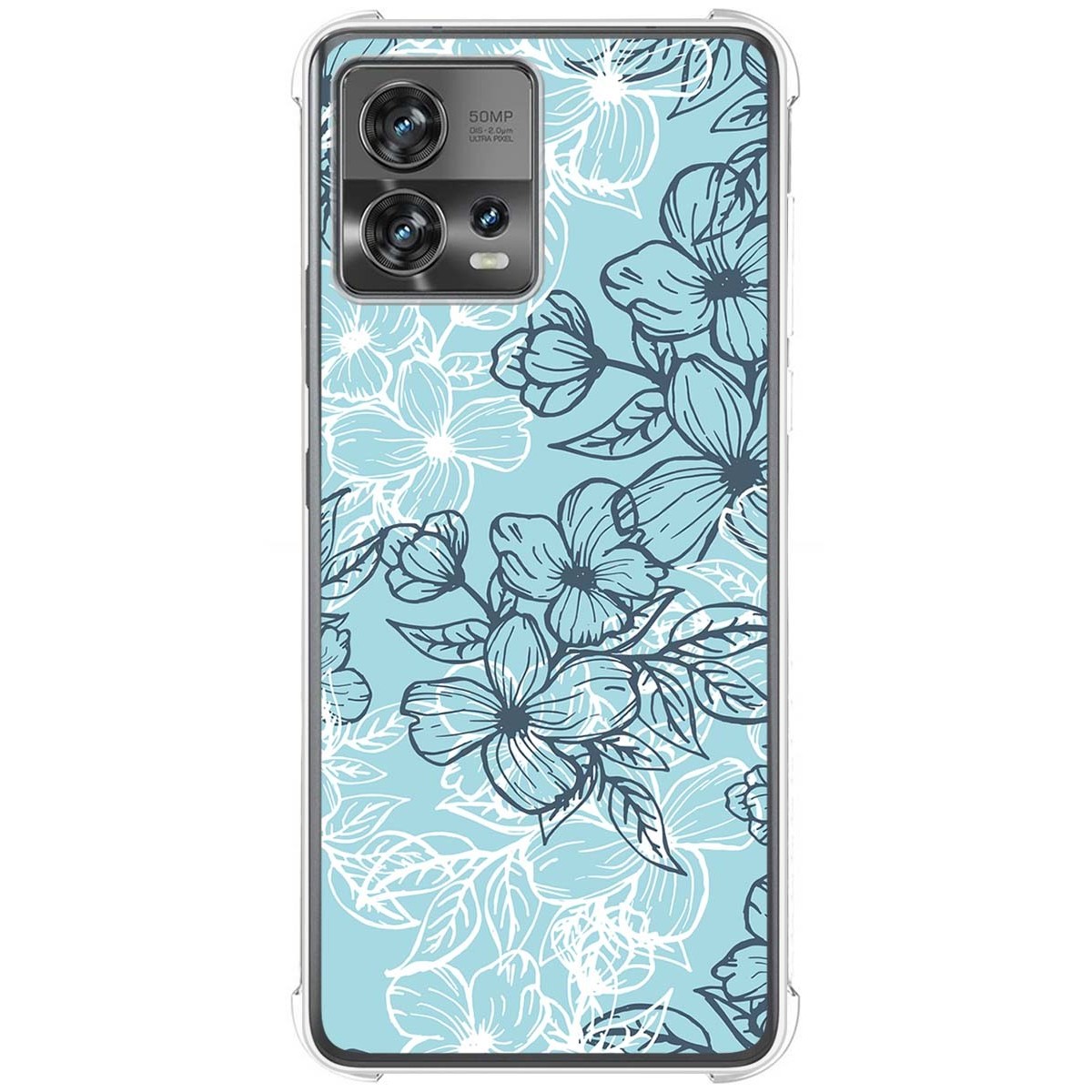 Funda Silicona Antigolpes para Motorola Edge 30 Fusion 5G diseño Flores 03 Dibujos