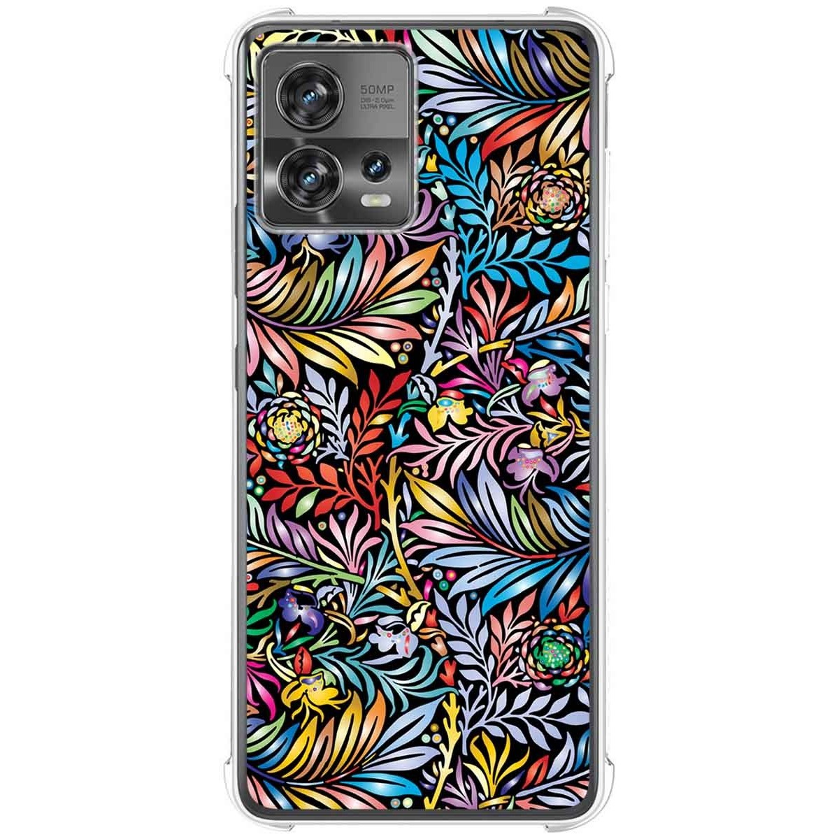 Funda Silicona Antigolpes para Motorola Edge 30 Fusion 5G diseño Flores 04 Dibujos
