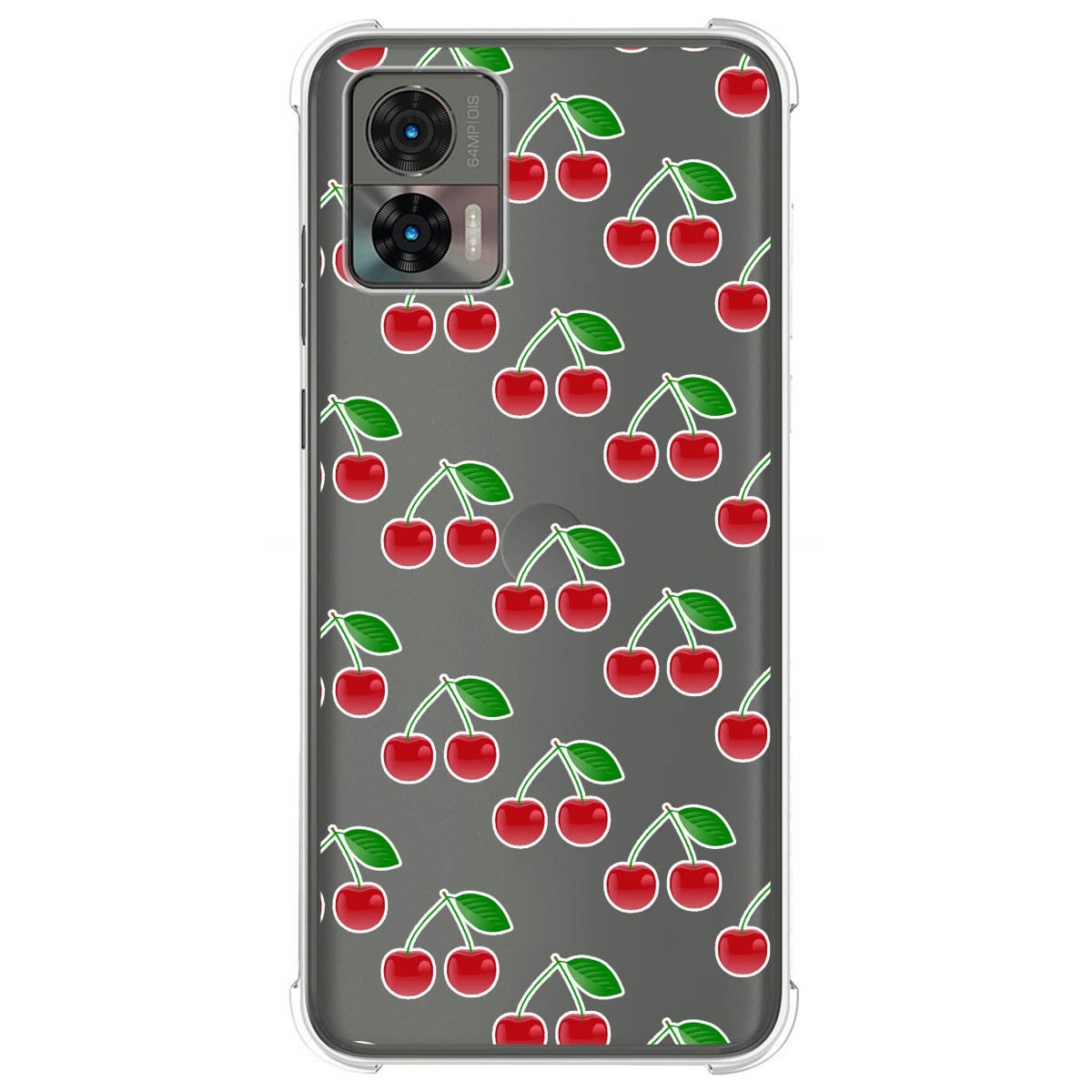 Funda Silicona Antigolpes para Motorola Edge 30 Neo 5G diseño Cerezas Dibujos