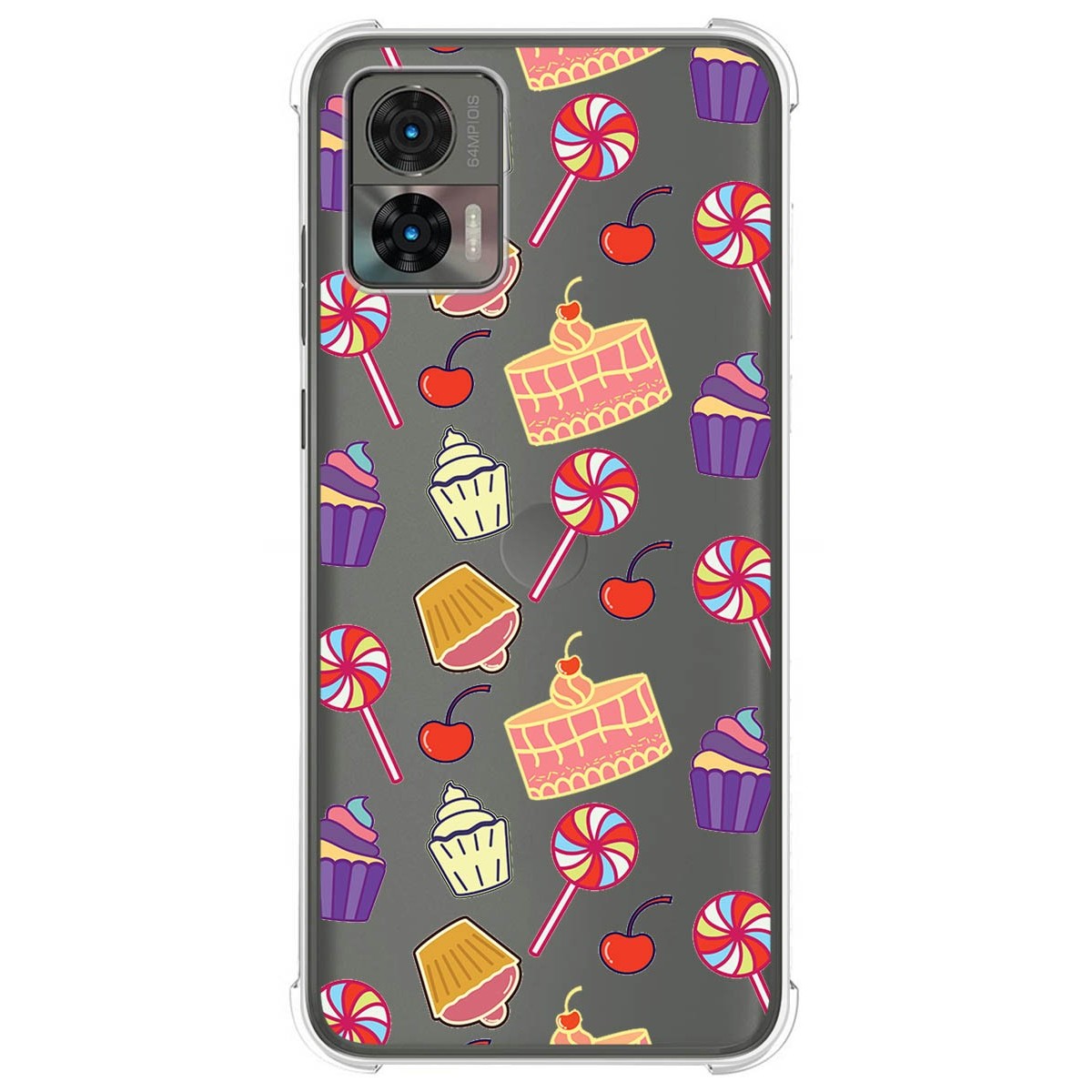 Funda Silicona Antigolpes para Motorola Edge 30 Neo 5G diseño Dulces 01 Dibujos