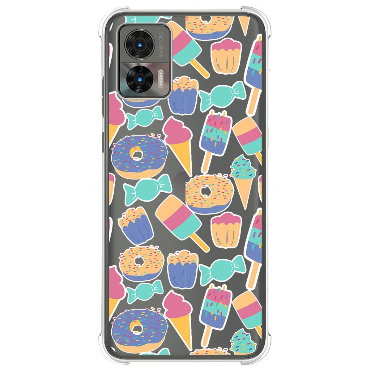 Funda Silicona Antigolpes para Motorola Edge 30 Neo 5G diseño Dulces 02 Dibujos