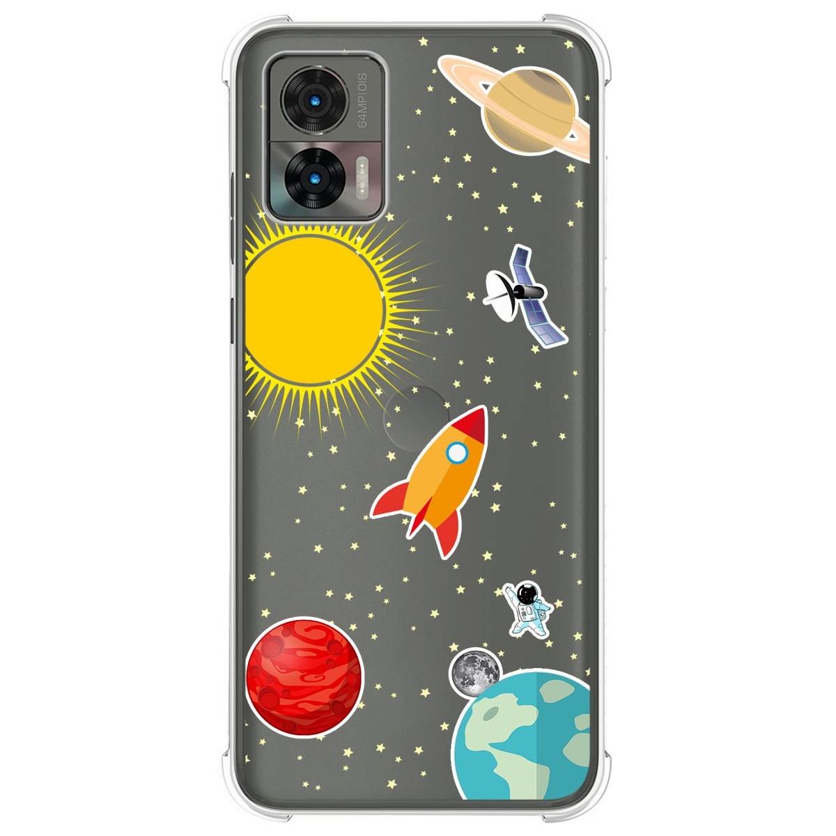 Funda Silicona Antigolpes para Motorola Edge 30 Neo 5G diseño Espacio Dibujos