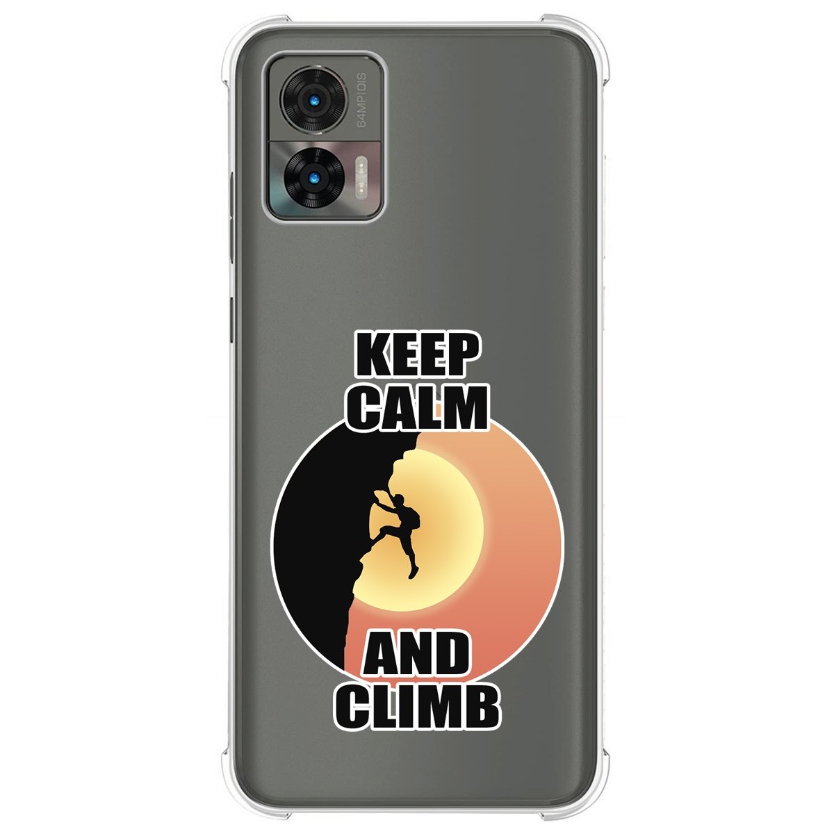 Funda Silicona Antigolpes para Motorola Edge 30 Neo 5G diseño Hombre Escalada Dibujos