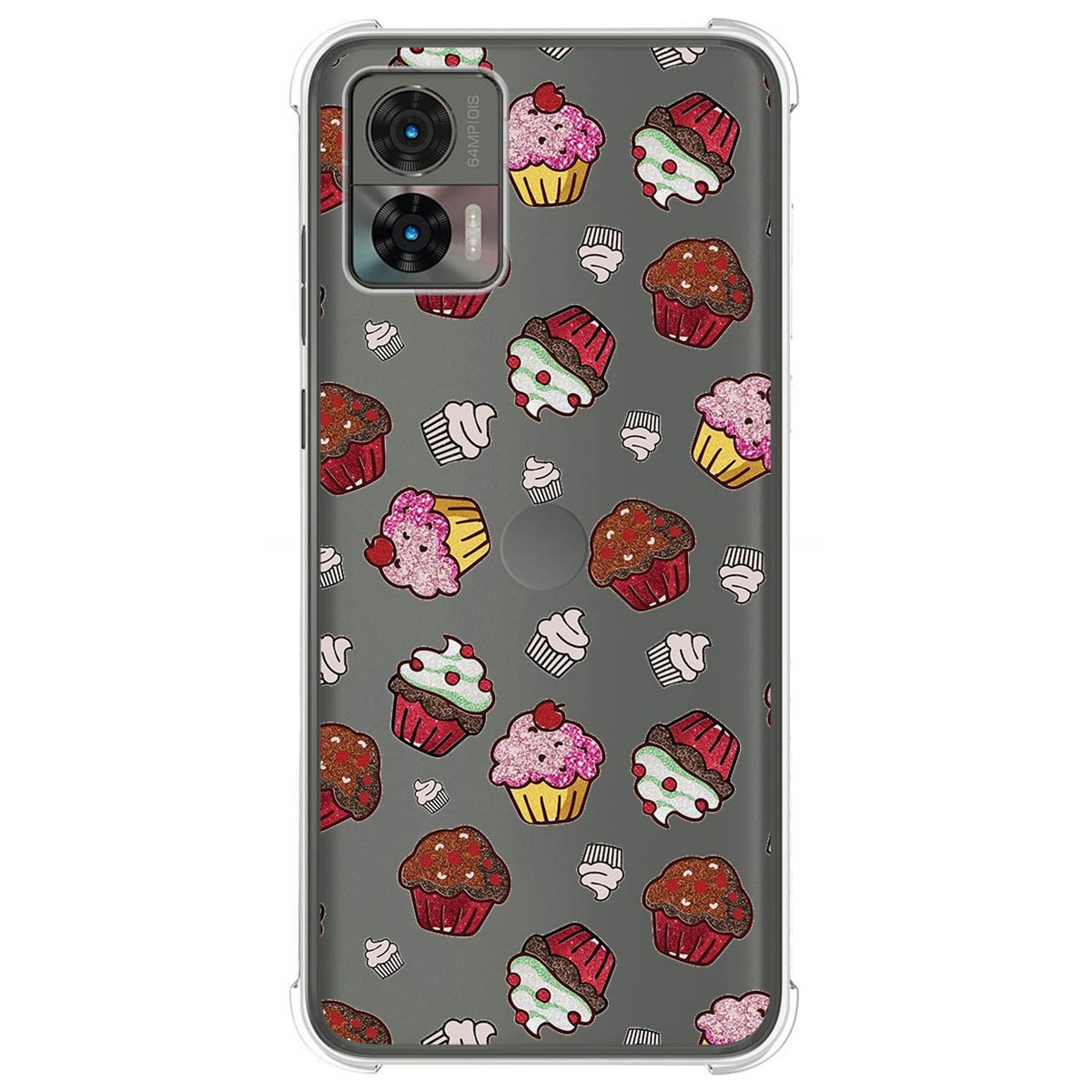 Funda Silicona Antigolpes para Motorola Edge 30 Neo 5G diseño Muffins Dibujos