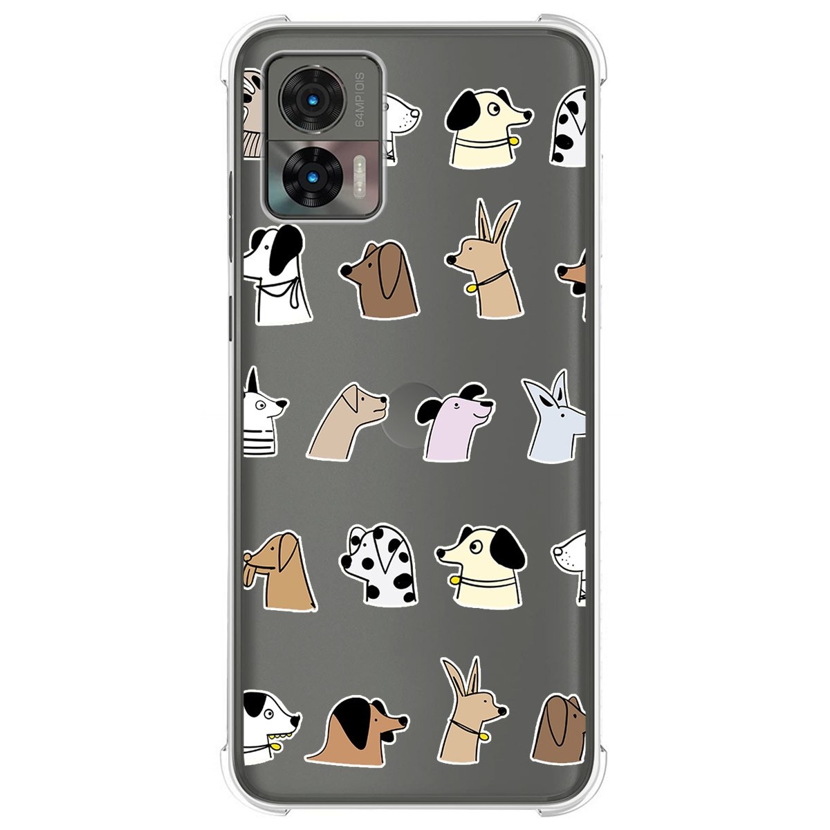 Funda Silicona Antigolpes para Motorola Edge 30 Neo 5G diseño Perros Dibujos