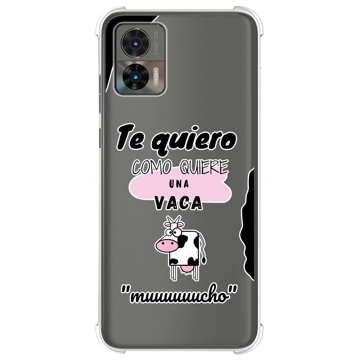 Funda Silicona Antigolpes para Motorola Edge 30 Neo 5G diseño Vaca Dibujos