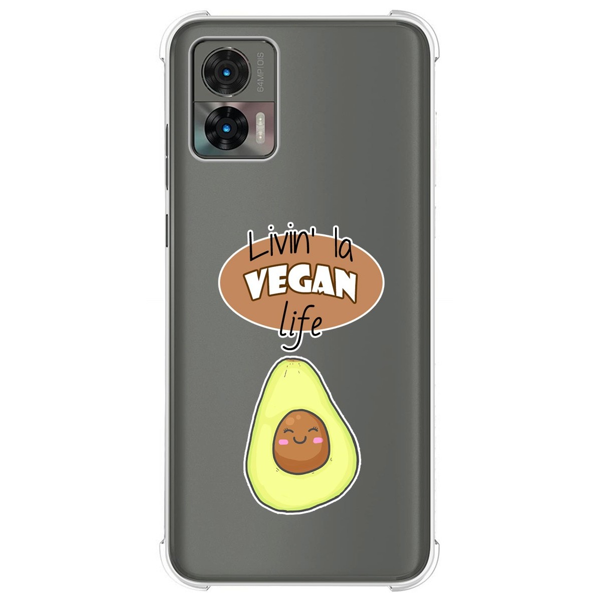 Funda Silicona Antigolpes para Motorola Edge 30 Neo 5G diseño Vegan Life Dibujos