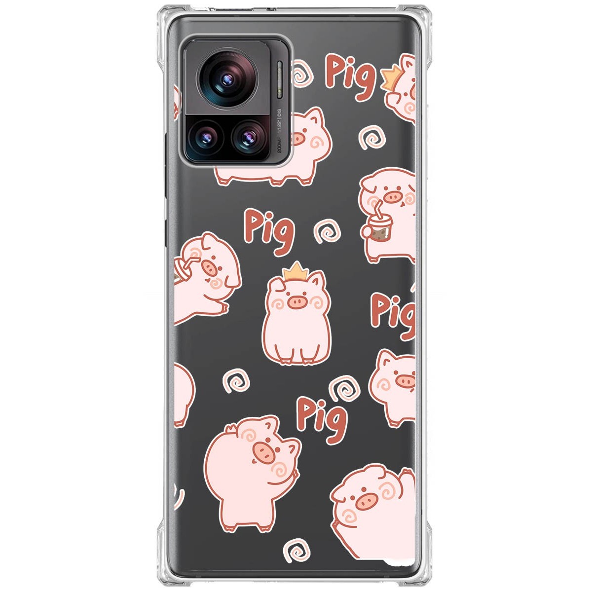Funda Silicona Antigolpes para Motorola Edge 30 Ultra 5G diseño Cerdos Dibujos