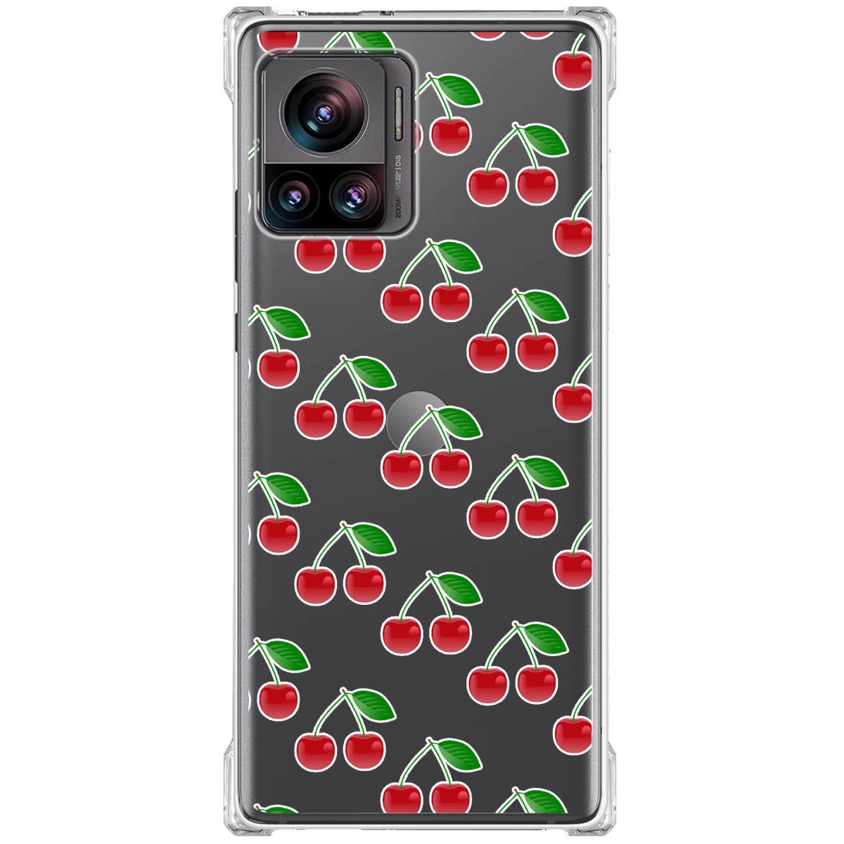 Funda Silicona Antigolpes para Motorola Edge 30 Ultra 5G diseño Cerezas Dibujos