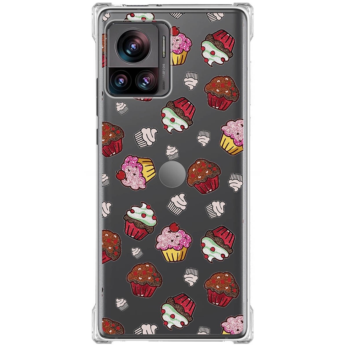 Funda Silicona Antigolpes para Motorola Edge 30 Ultra 5G diseño Muffins Dibujos