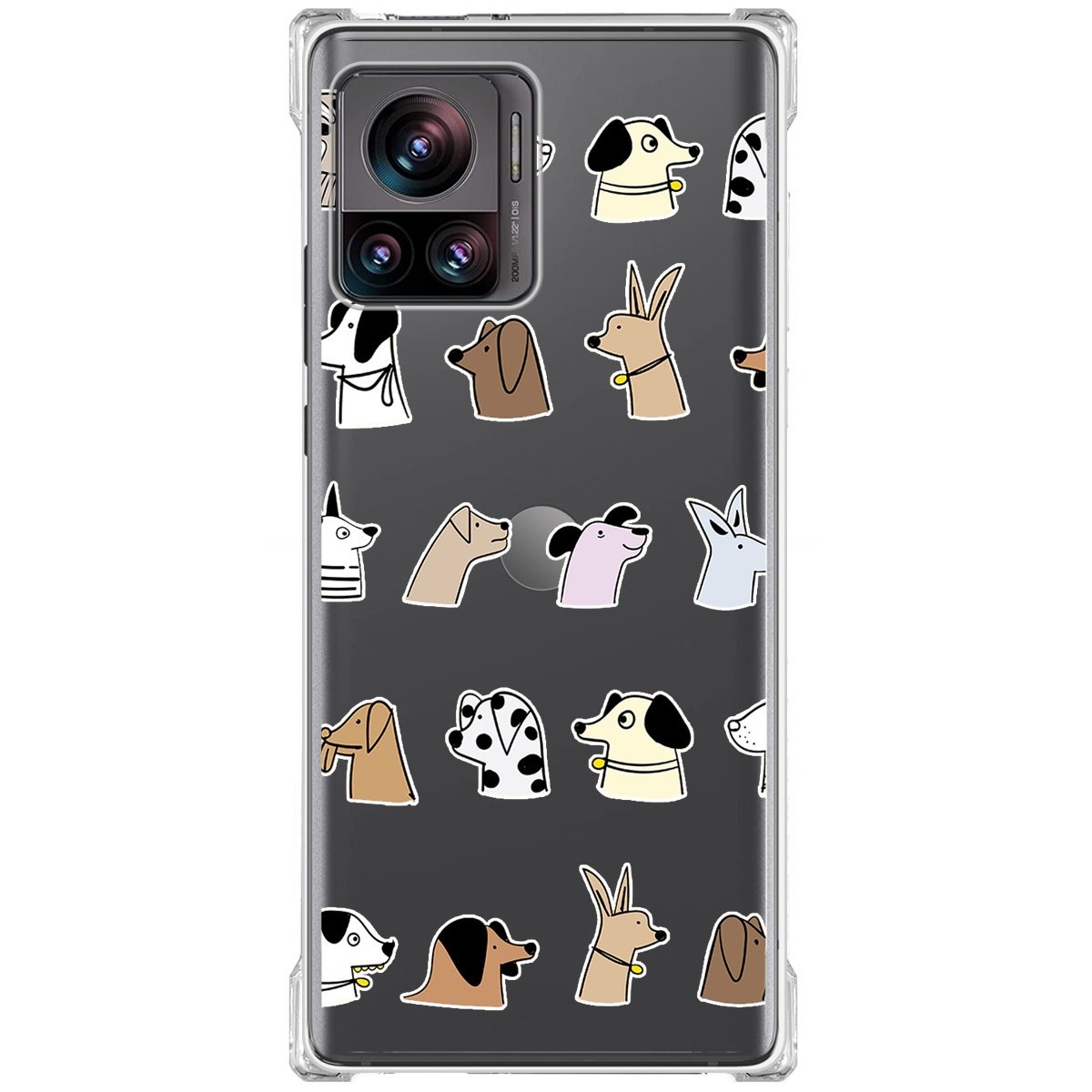 Funda Silicona Antigolpes para Motorola Edge 30 Ultra 5G diseño Perros Dibujos