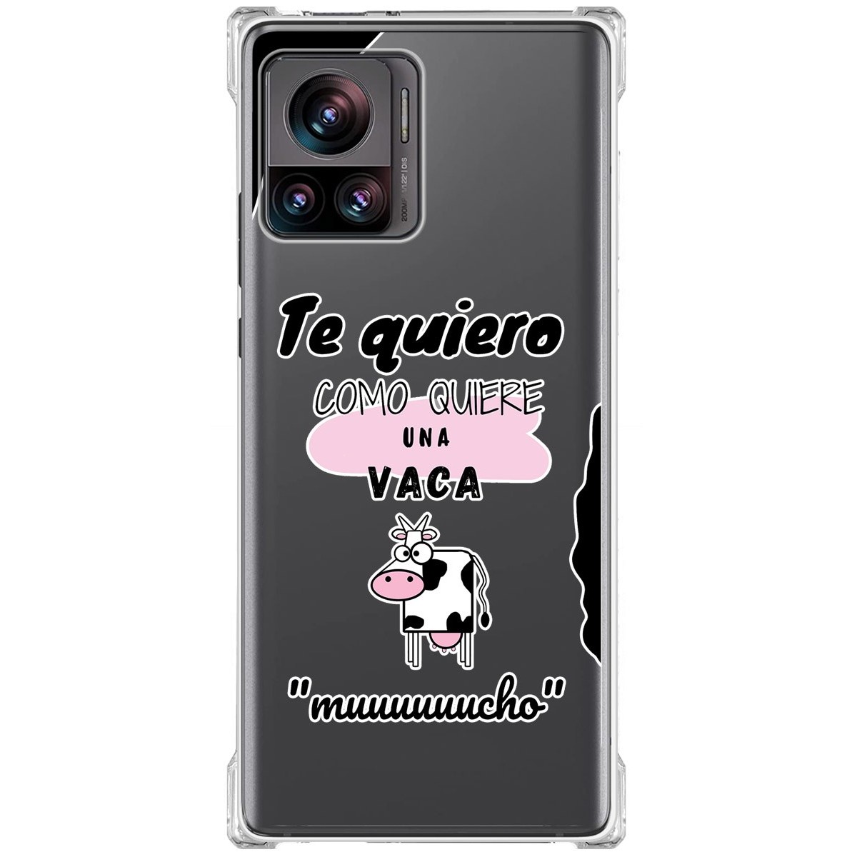 Funda Silicona Antigolpes para Motorola Edge 30 Ultra 5G diseño Vaca Dibujos