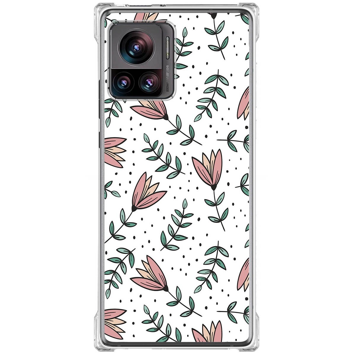 Funda Silicona Antigolpes para Motorola Edge 30 Ultra 5G diseño Flores 01 Dibujos