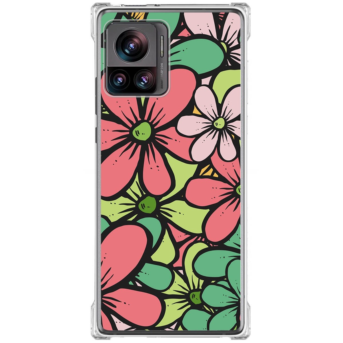Funda Silicona Antigolpes para Motorola Edge 30 Ultra 5G diseño Flores 02 Dibujos