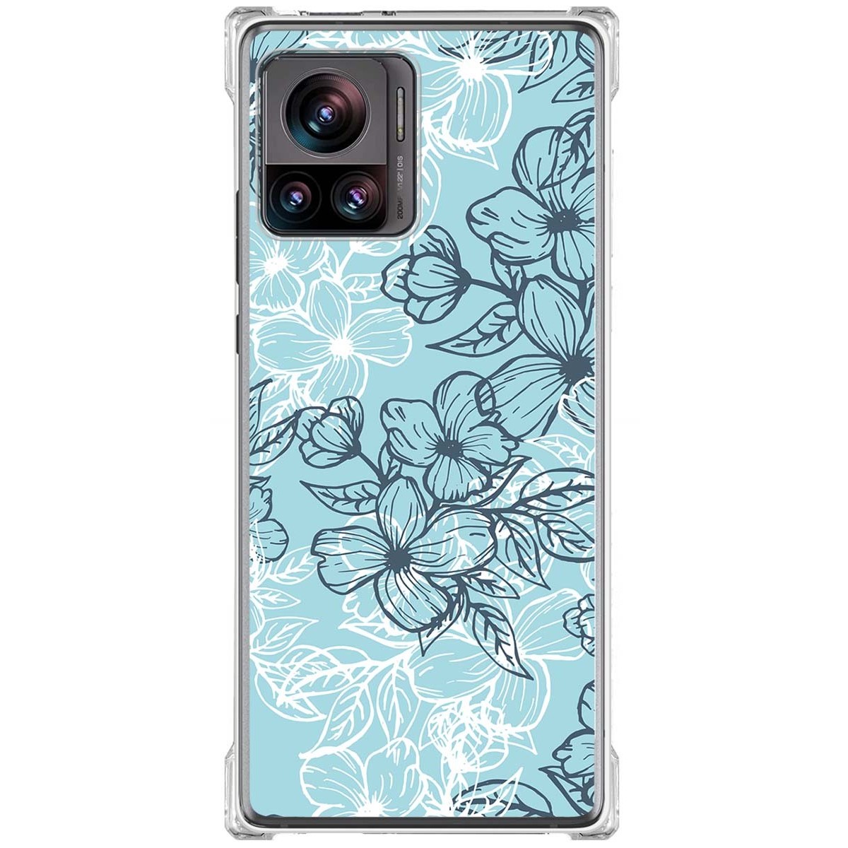 Funda Silicona Antigolpes para Motorola Edge 30 Ultra 5G diseño Flores 03 Dibujos