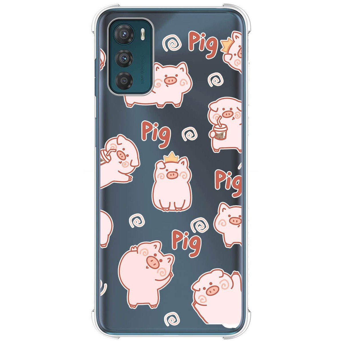 Funda Silicona Antigolpes para Motorola Moto G42 4G diseño Cerdos Dibujos