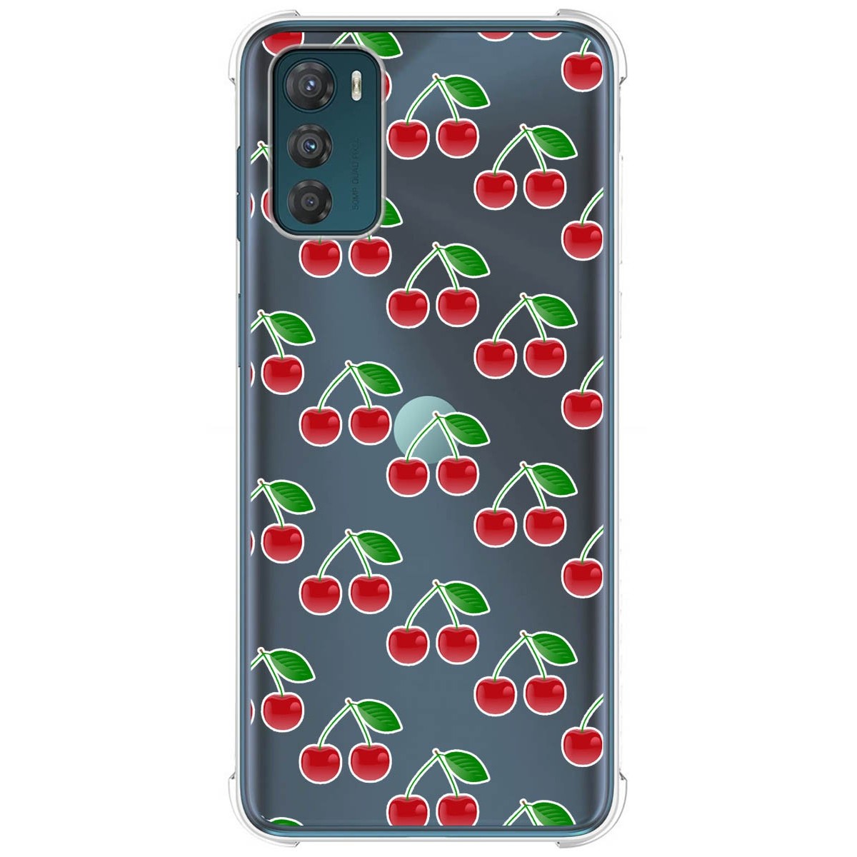 Funda Silicona Antigolpes para Motorola Moto G42 4G diseño Cerezas Dibujos