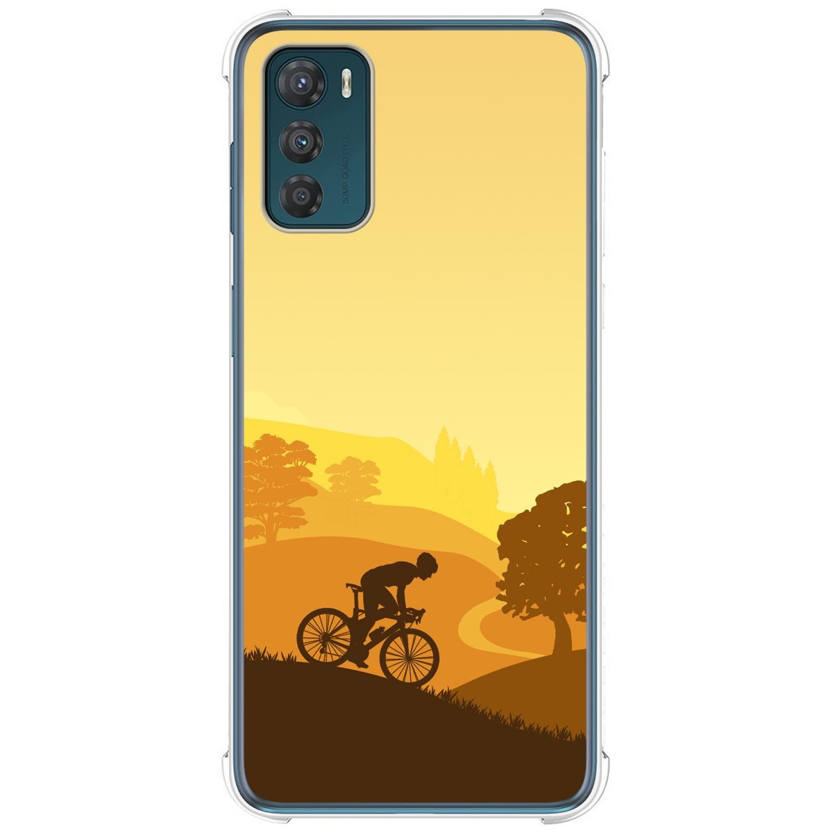 Funda Silicona Antigolpes para Motorola Moto G42 4G diseño Ciclista Dibujos