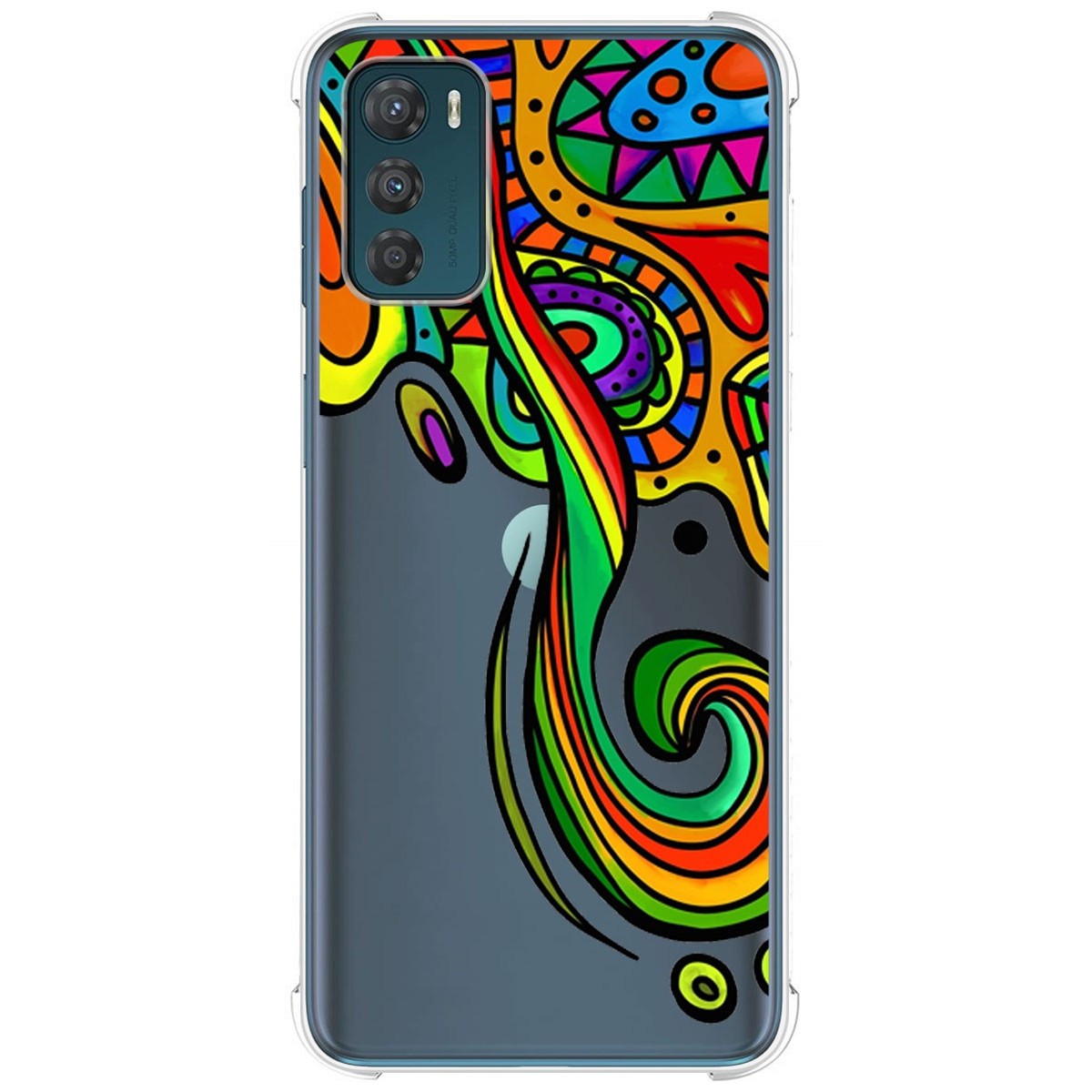 Funda Silicona Antigolpes para Motorola Moto G42 4G diseño Colores Dibujos
