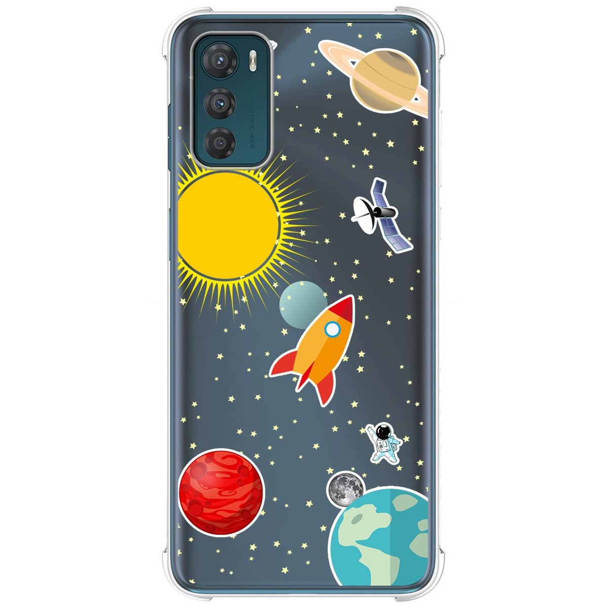 Funda Silicona Antigolpes para Motorola Moto G42 4G diseño Espacio Dibujos