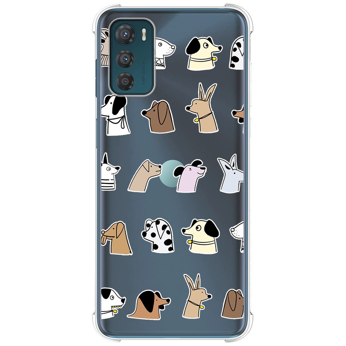 Funda Silicona Antigolpes para Motorola Moto G42 4G diseño Perros Dibujos