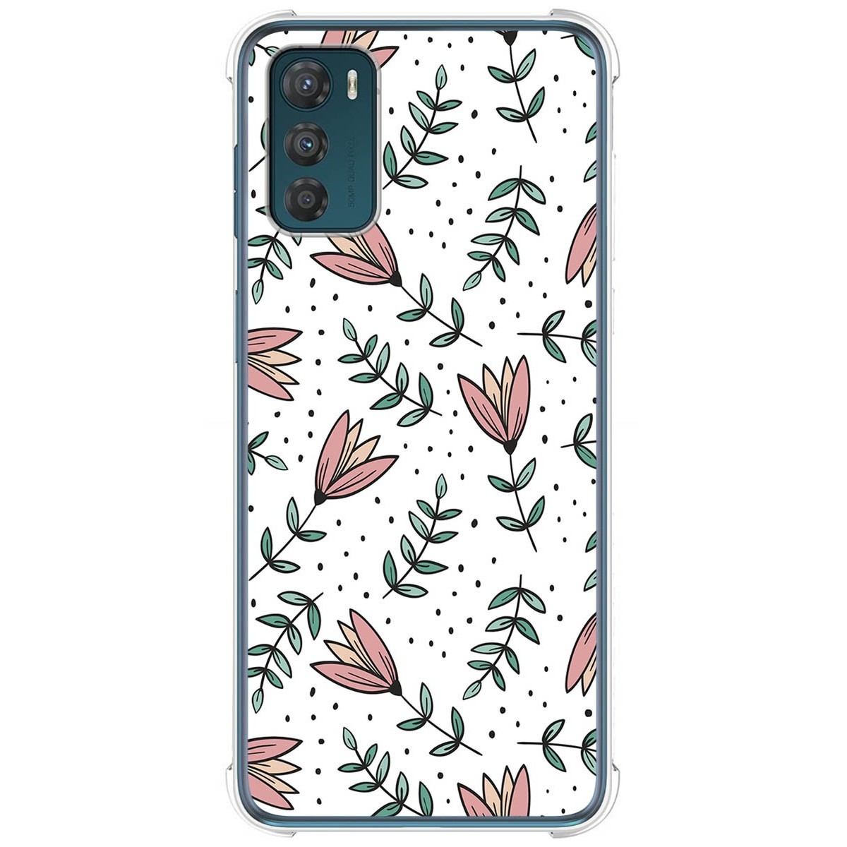 Funda Silicona Antigolpes para Motorola Moto G42 4G diseño Flores 01 Dibujos