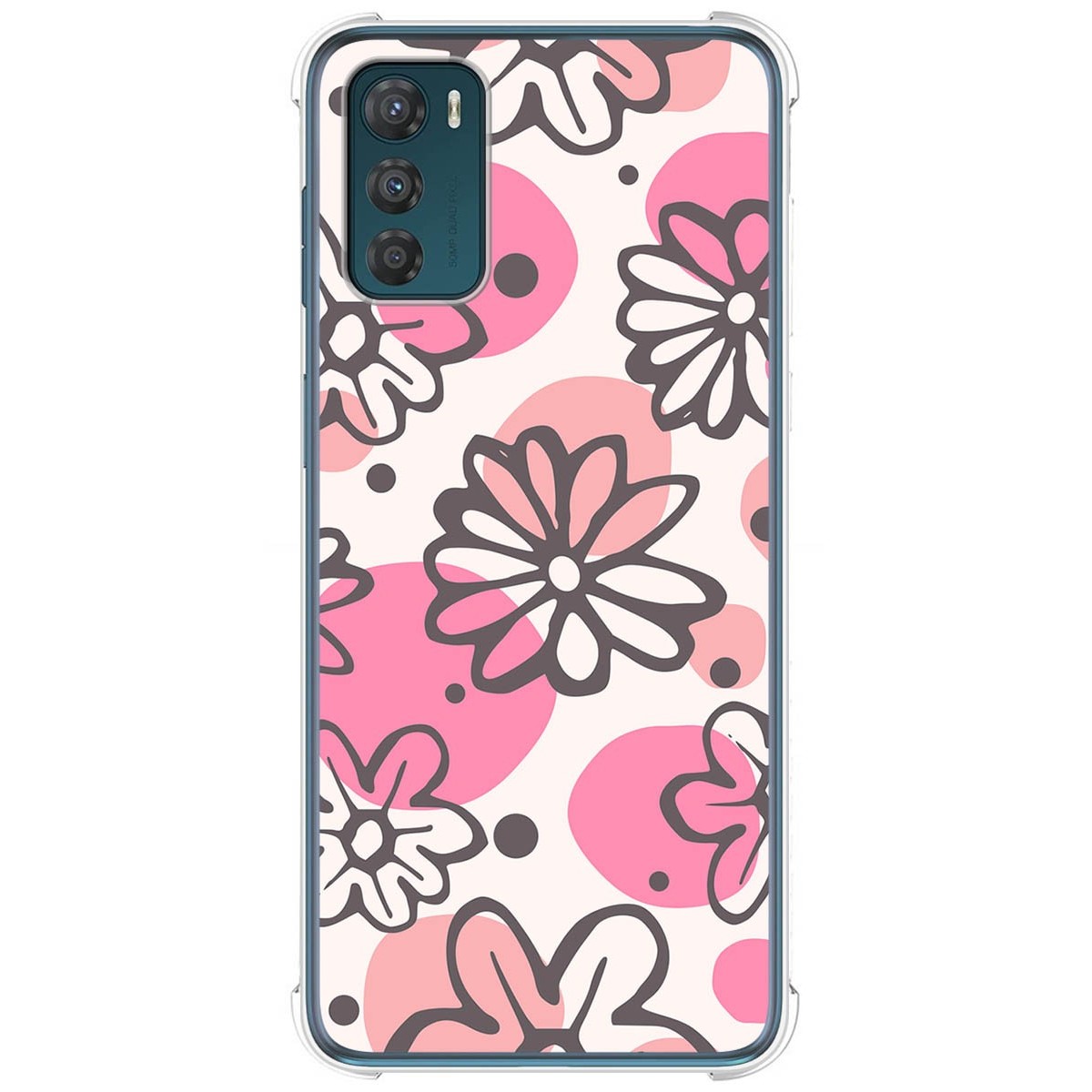 Funda Silicona Antigolpes para Motorola Moto G42 4G diseño Flores 09 Dibujos
