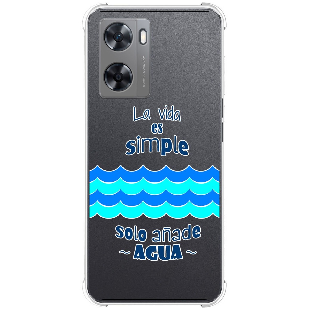 Funda Silicona Antigolpes para Oppo A57s diseño Agua Dibujos