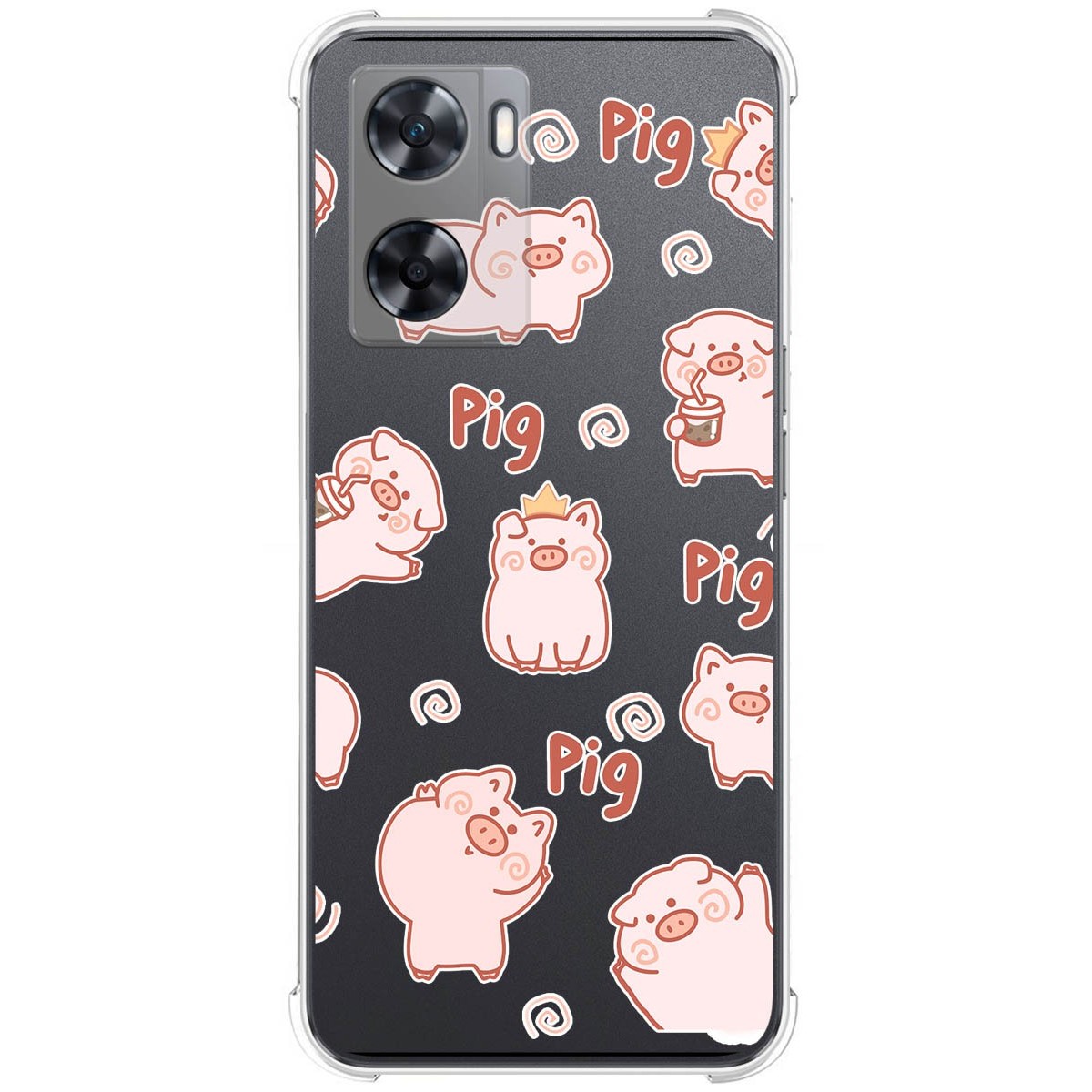 Funda Silicona Antigolpes para Oppo A57s diseño Cerdos Dibujos
