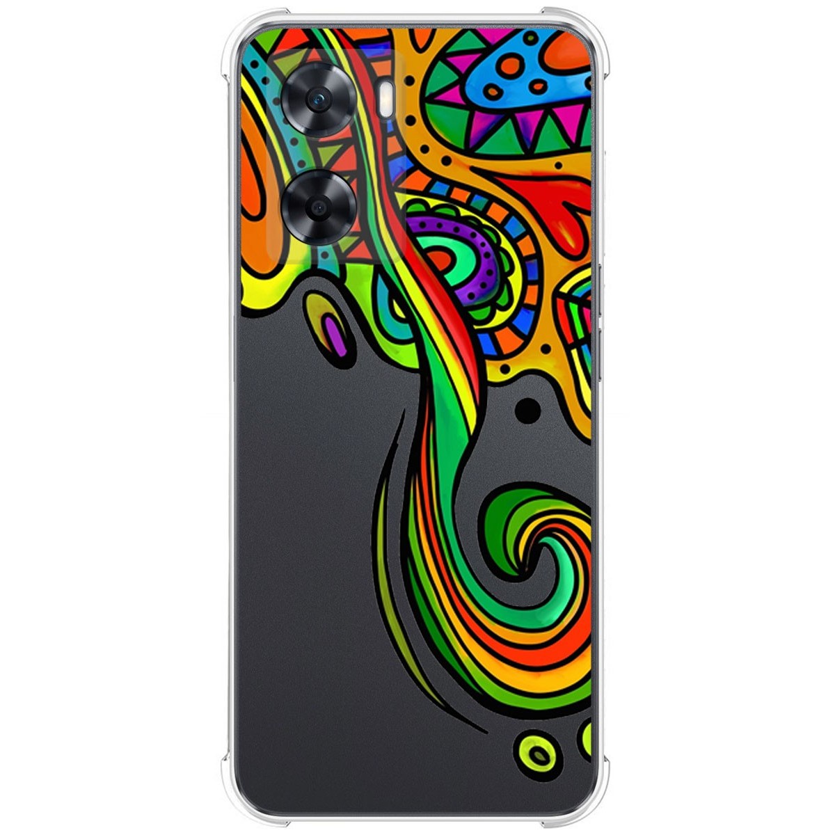Funda Silicona Antigolpes para Oppo A57s diseño Colores Dibujos