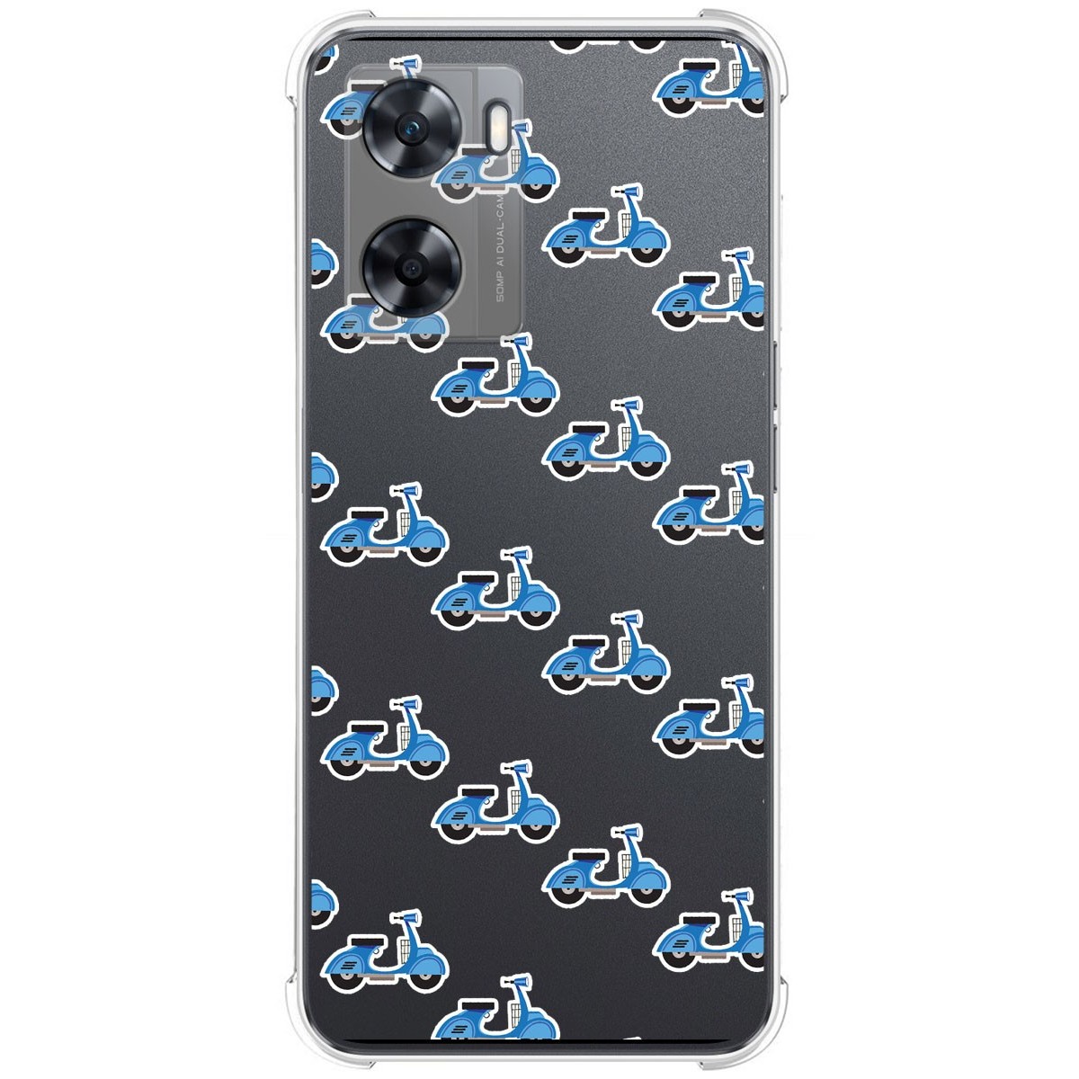 Funda Silicona Antigolpes para Oppo A57s diseño Scooter Dibujos