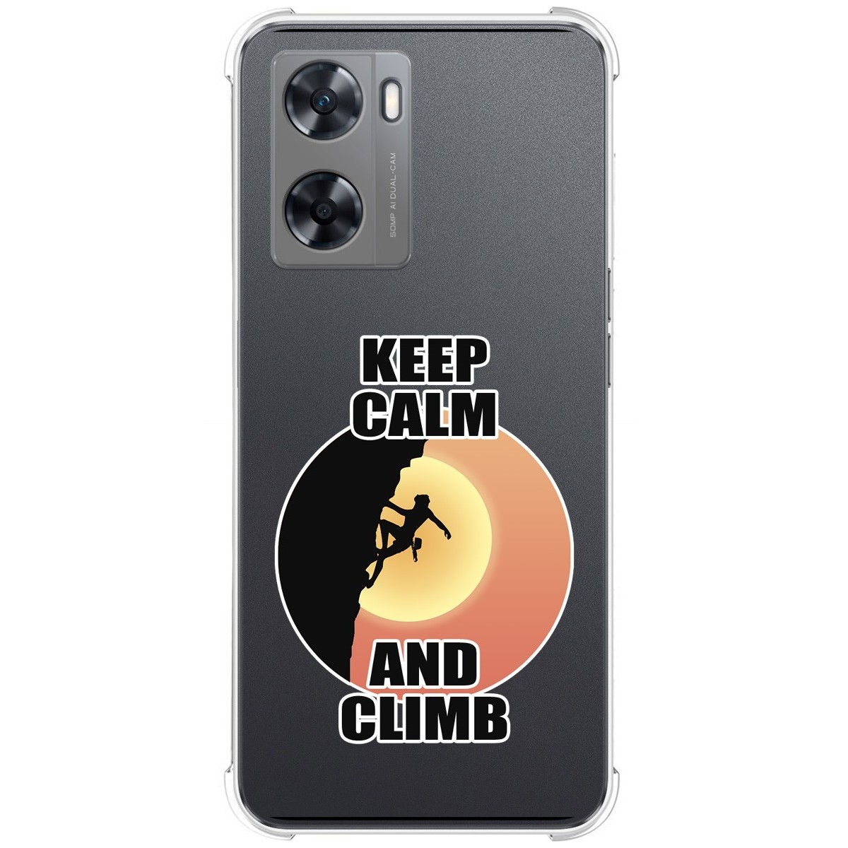 Funda Silicona Antigolpes para Oppo A57s diseño Mujer Escalada Dibujos