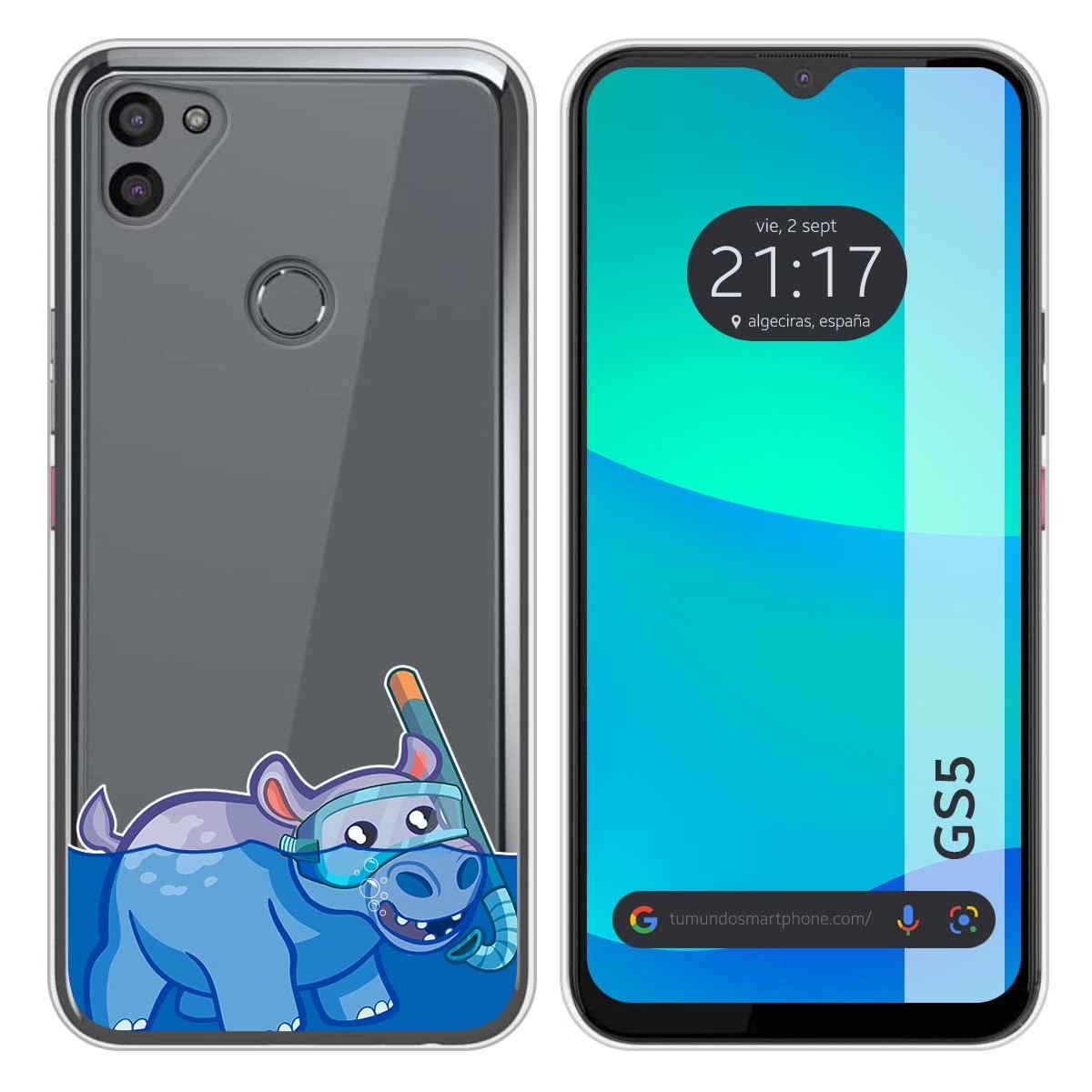 Funda Silicona Transparente para Gigaset GS5 diseño Hipo Dibujos