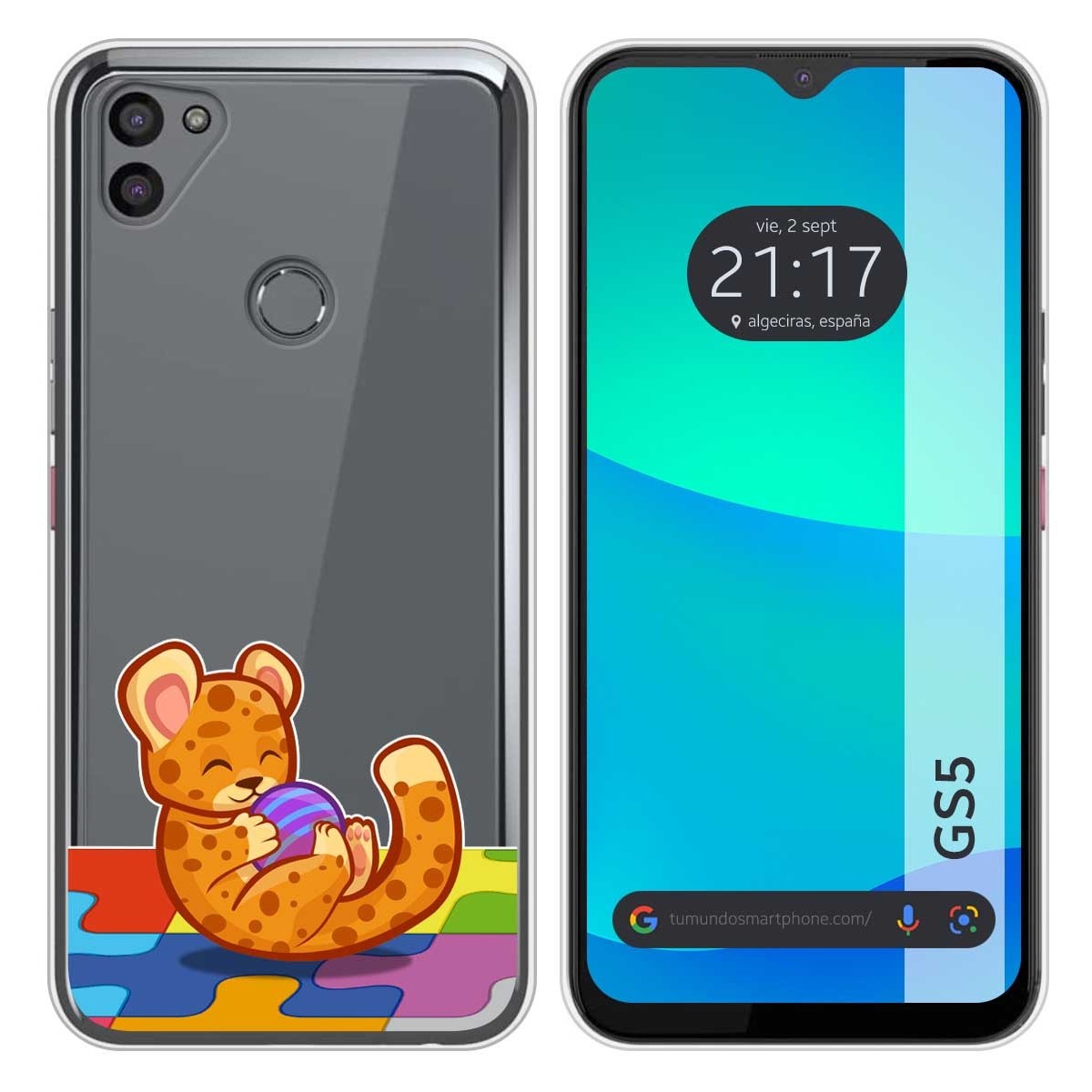 Funda Silicona Transparente para Gigaset GS5 diseño Leopardo Dibujos